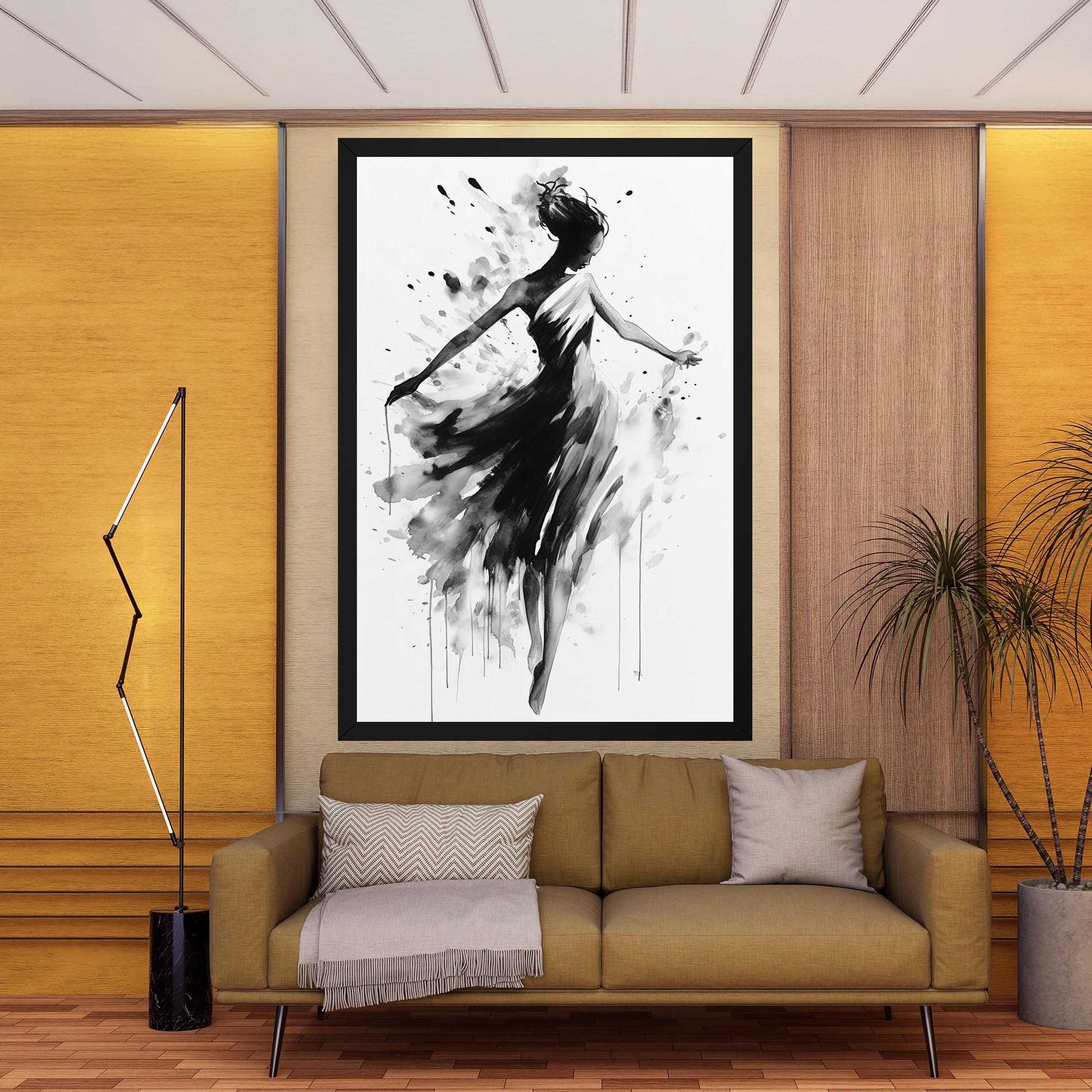 Vászonkép Beautiful Dancing Woman mockup 9