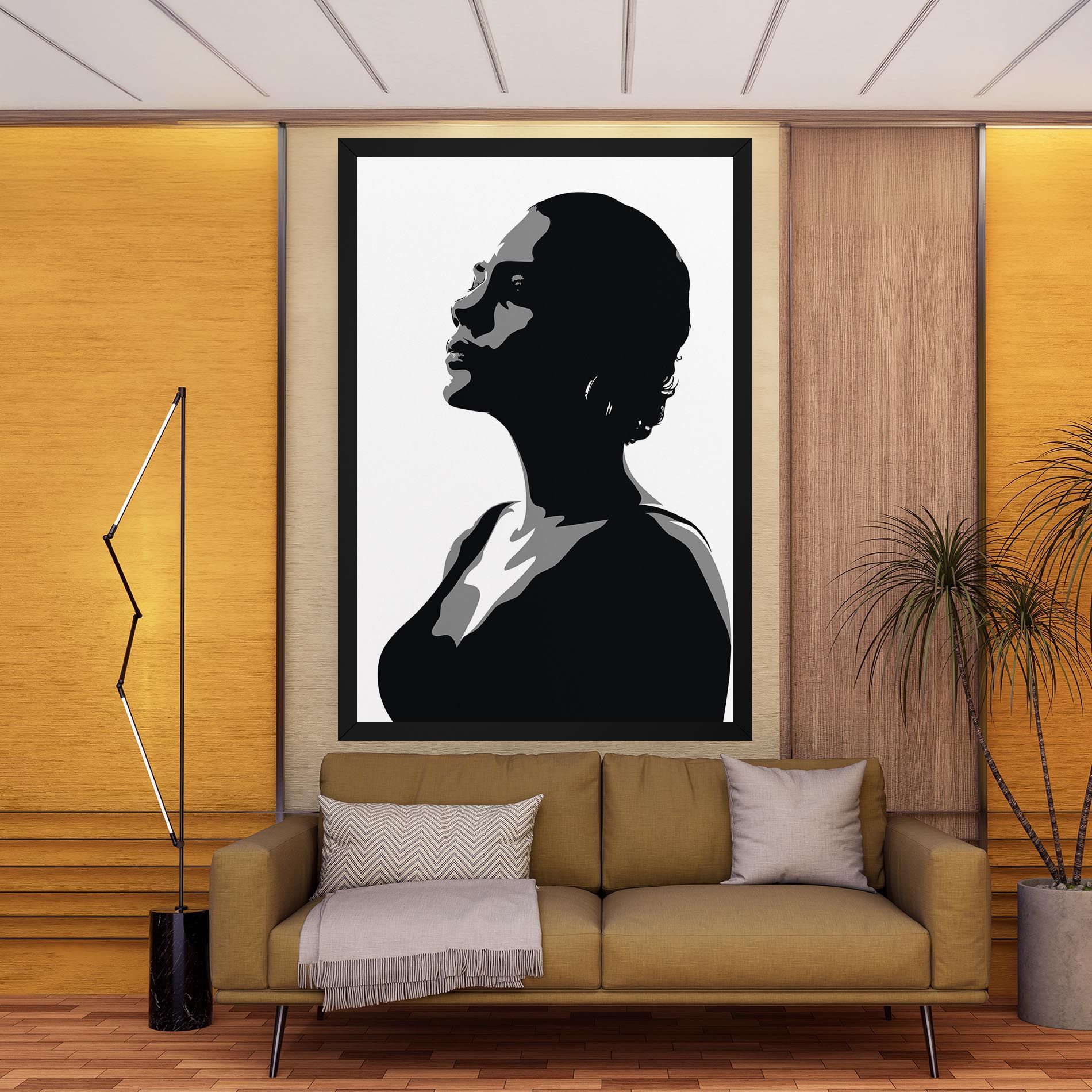 Black Woman Shilouette mockup 9