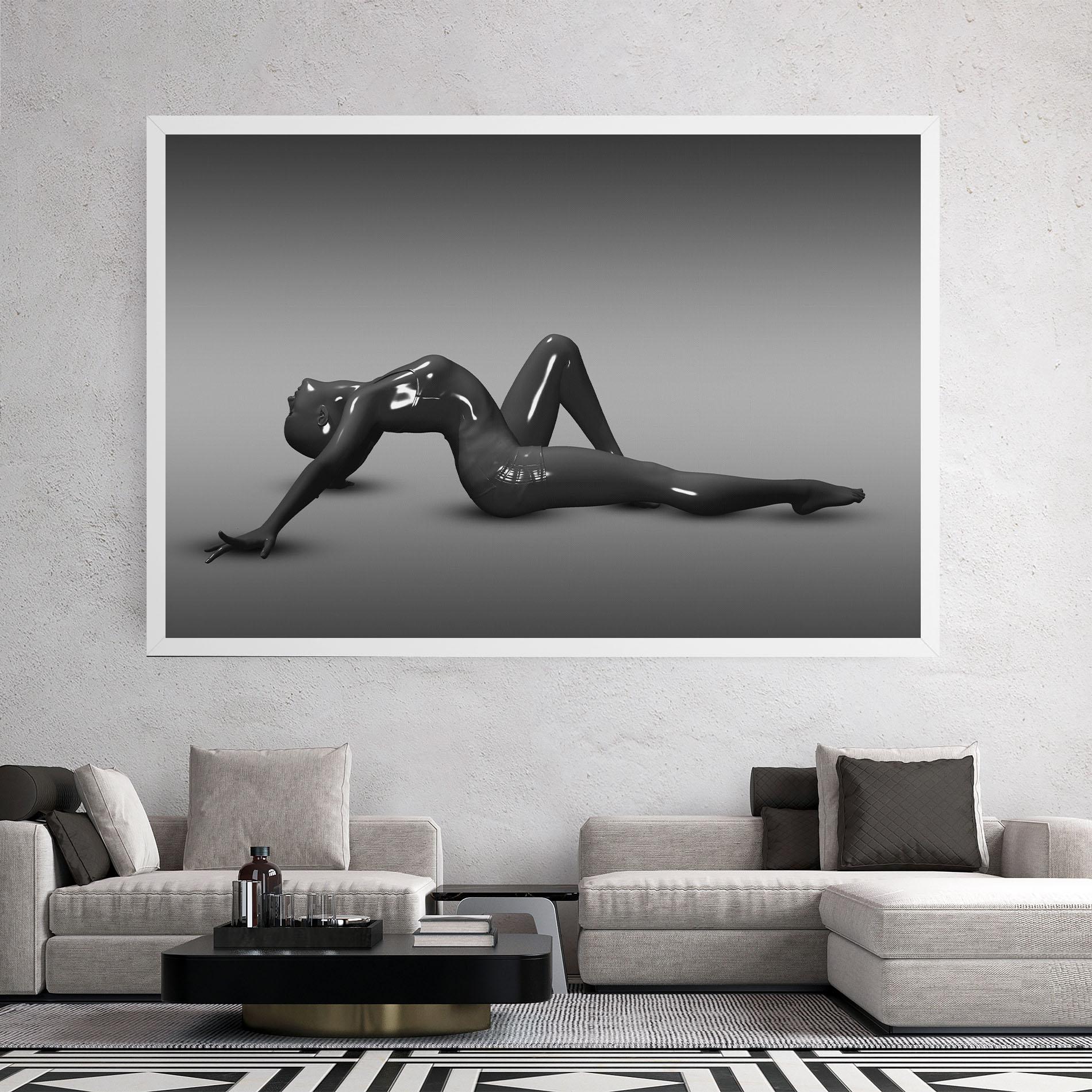 Vászonkép 3d Black Female mockup 2