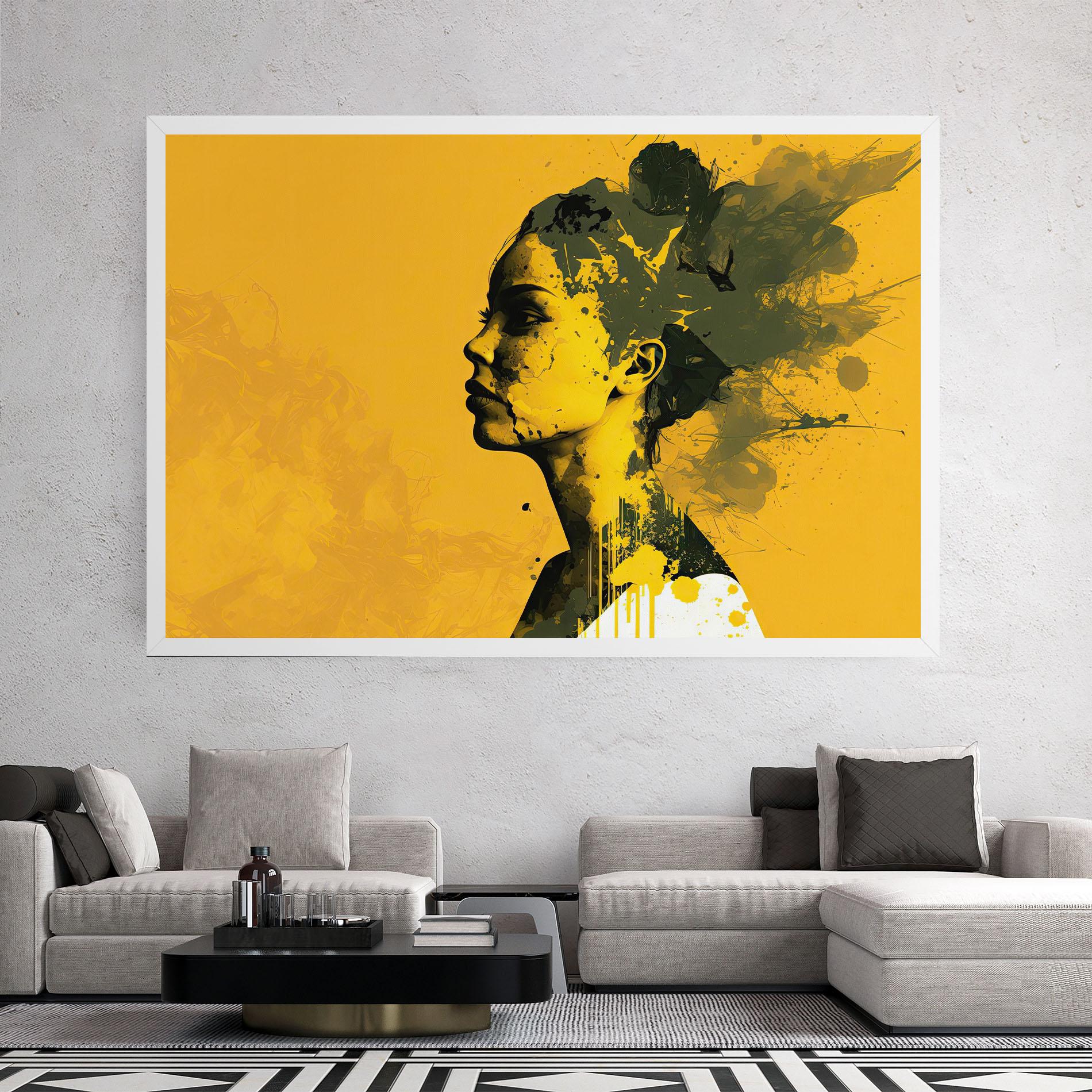 Vászonkép Thinking Yellow mockup 2