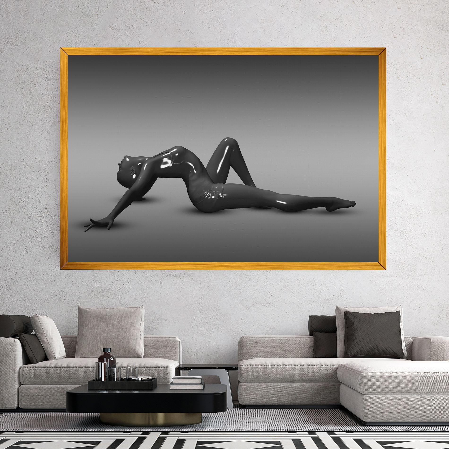 Vászonkép 3d Black Female mockup 2