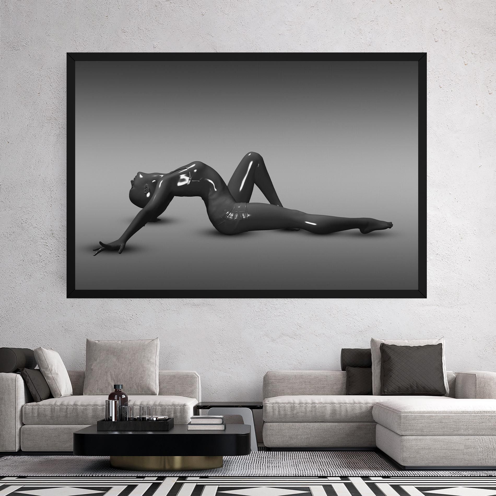 3d Black Female mockup 2