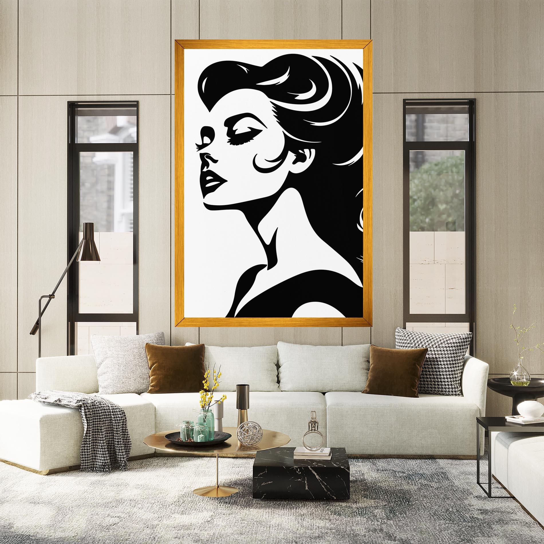 Vászonkép Eyeliner Shilouette mockup 2