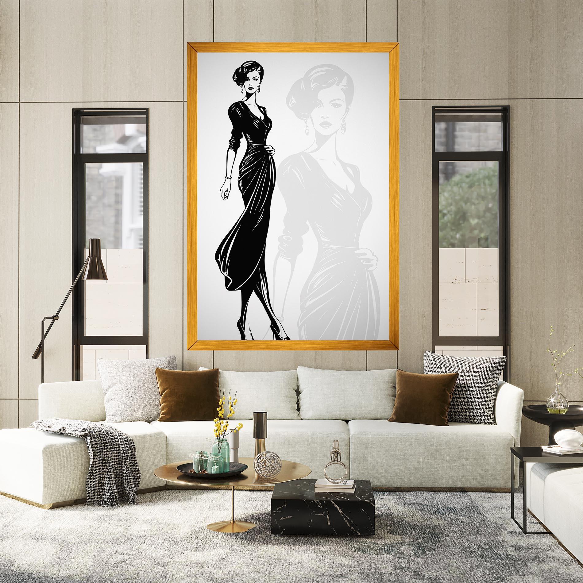 Vászonkép Lady Shilouette mockup 2