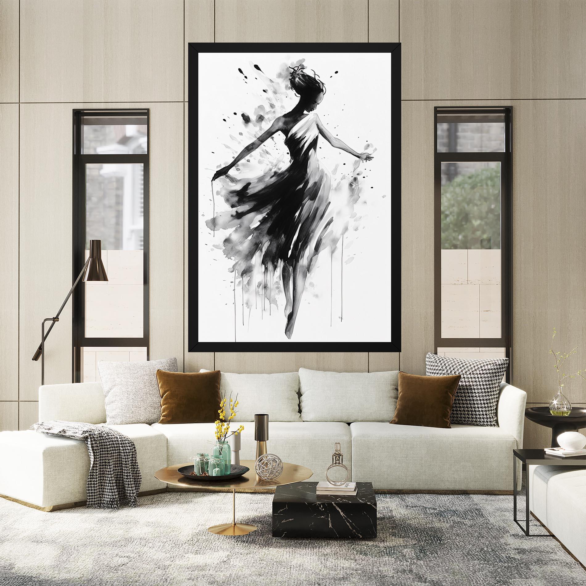 Vászonkép Beautiful Dancing Woman mockup 2