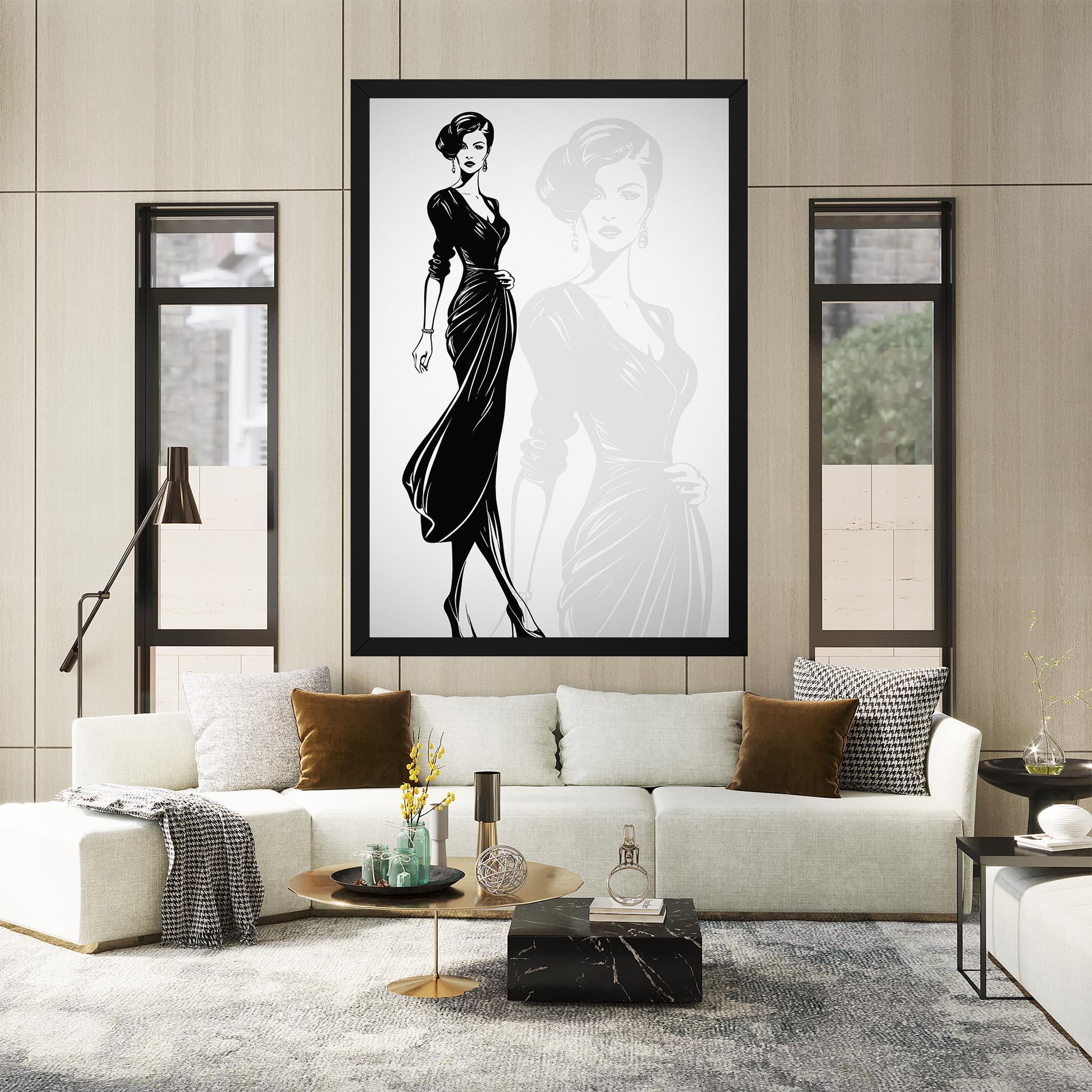 Vászonkép Lady Shilouette mockup 2