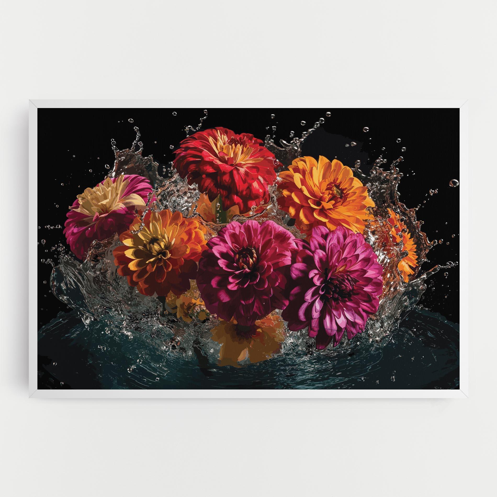 Vászonkép Flower Water Splash mockup 0