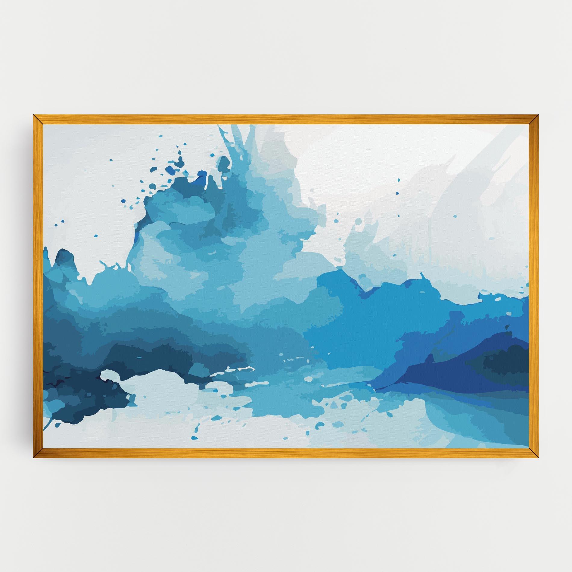 Vászonkép Blue Water Art mockup 0