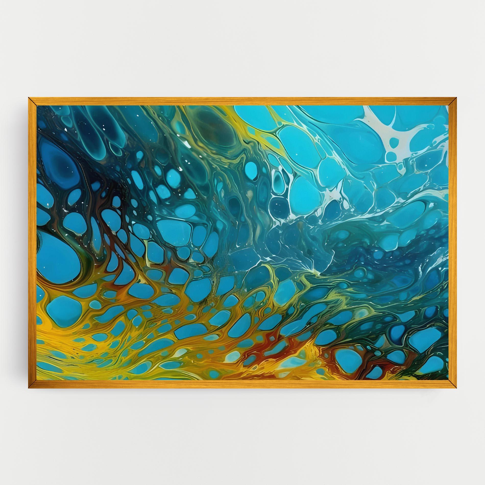 Vászonkép Yellow Green Ocean mockup 0