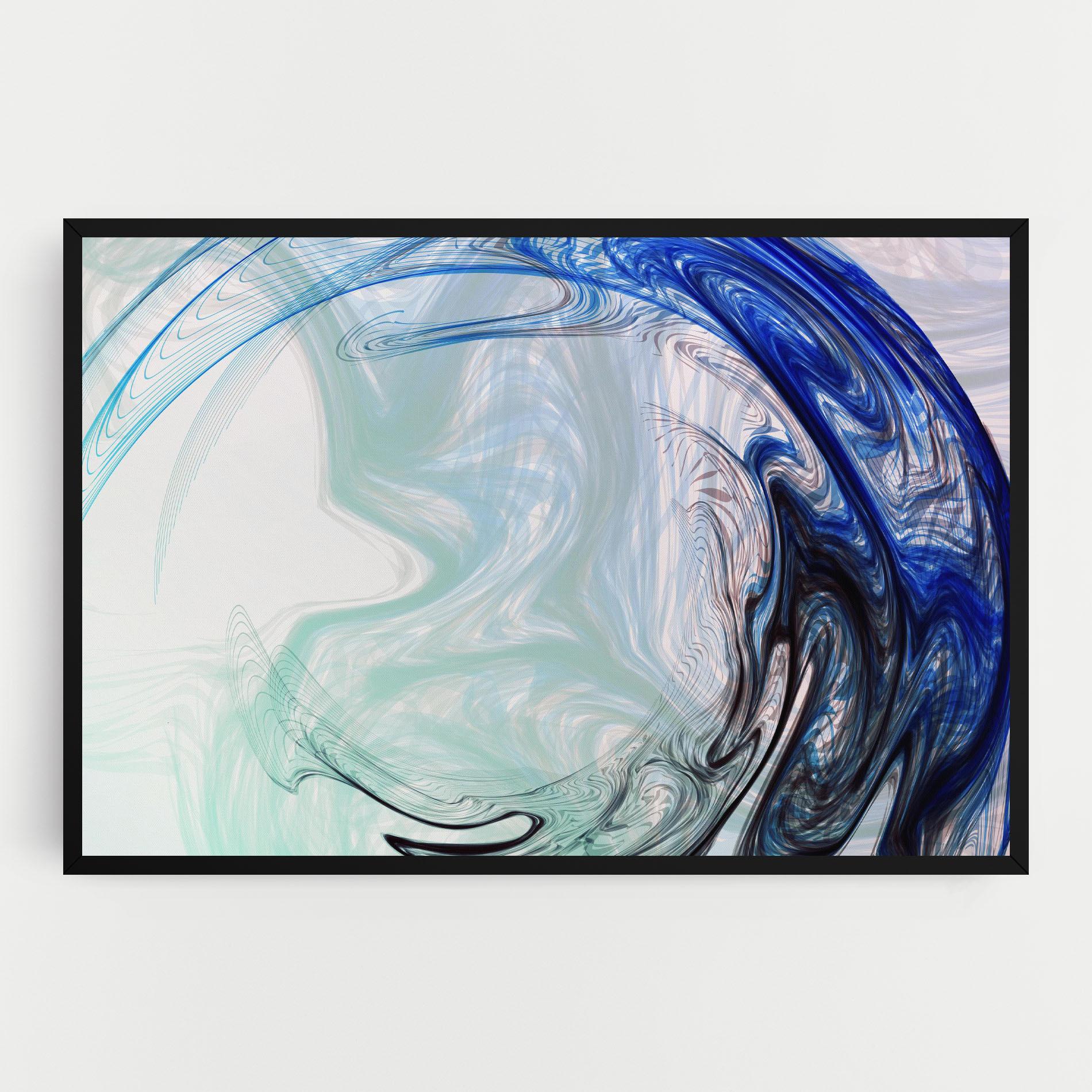 Vászonkép Blue Black Art mockup 0