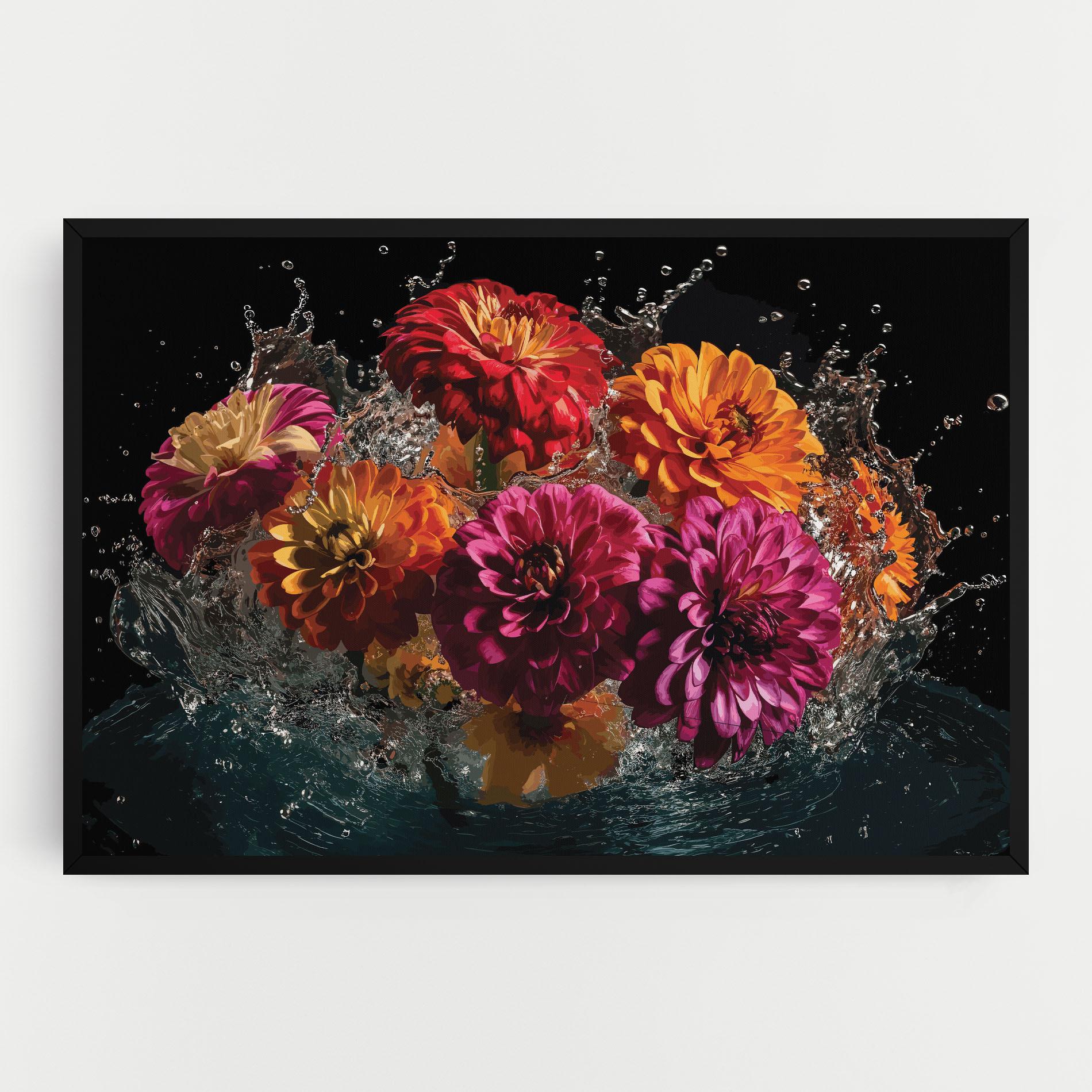 Vászonkép Flower Water Splash mockup 0