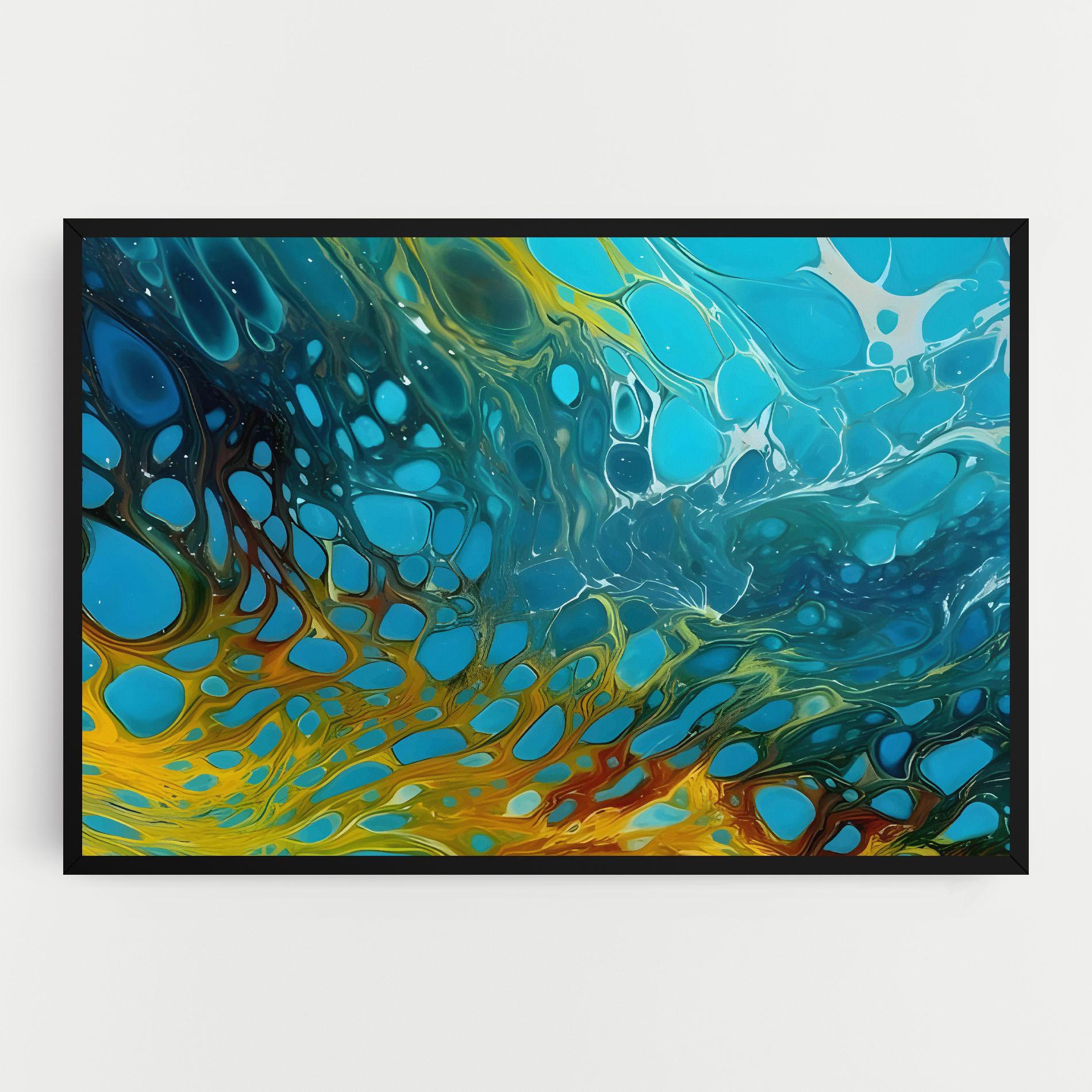 Vászonkép Yellow Green Ocean mockup 0