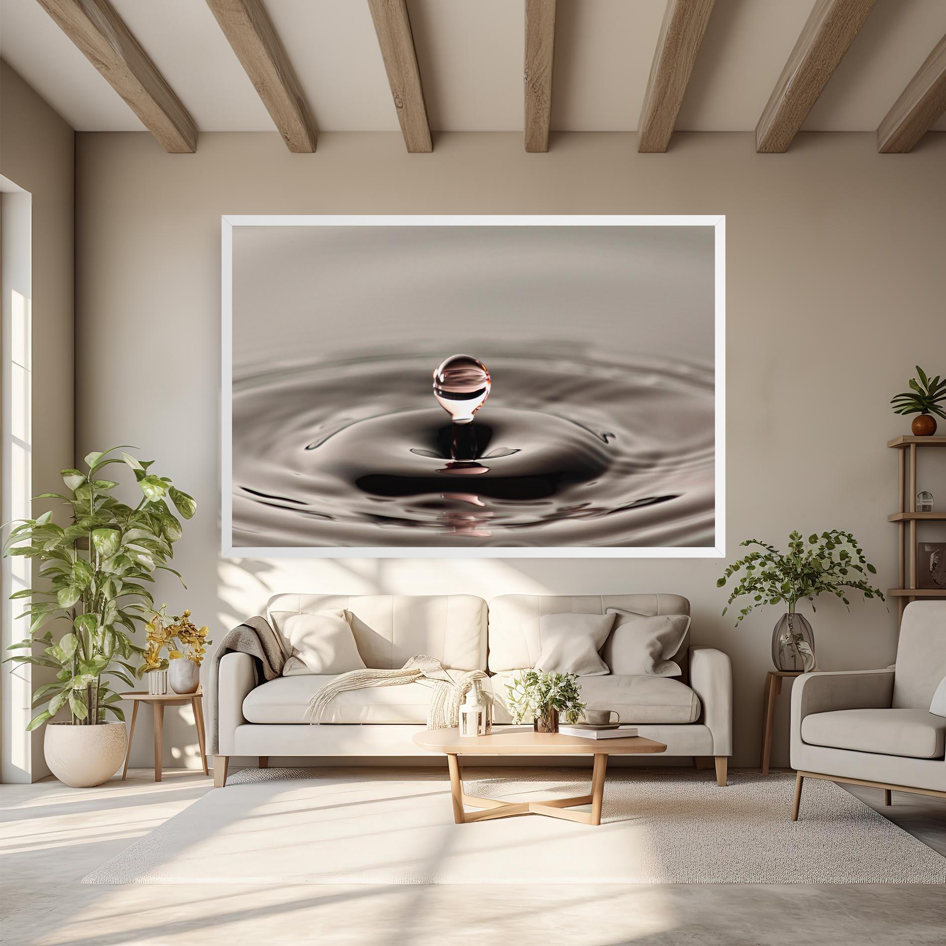 Vászonkép Close Red Water Drop mockup 6