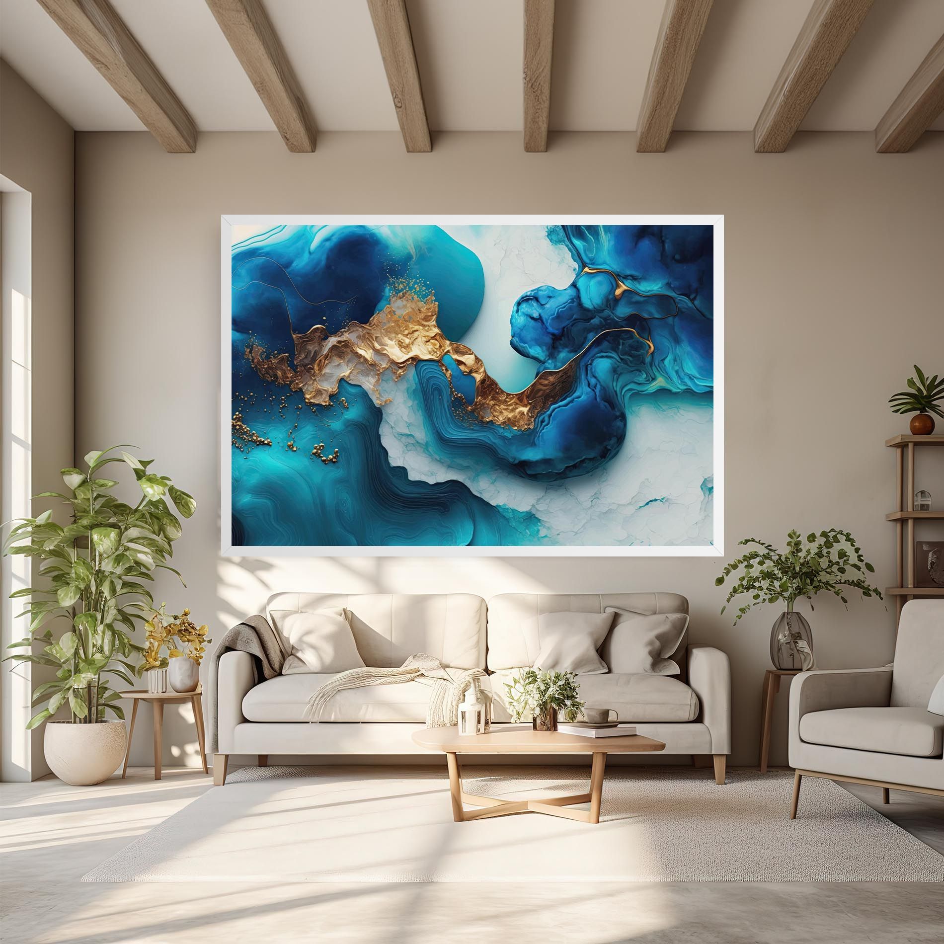 Gold Blue Art Wave mockup 6