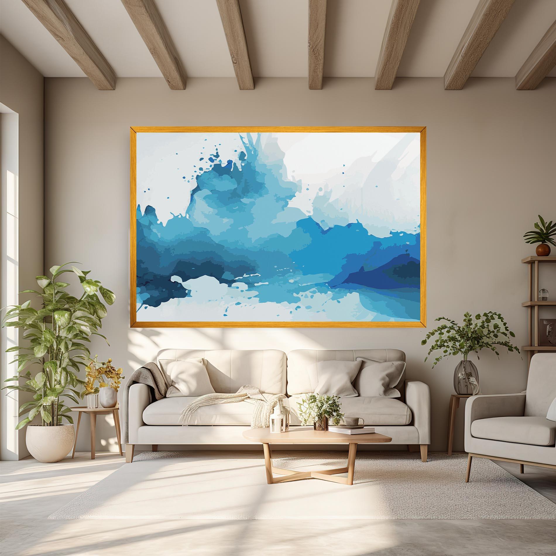 Vászonkép Blue Water Art mockup 6