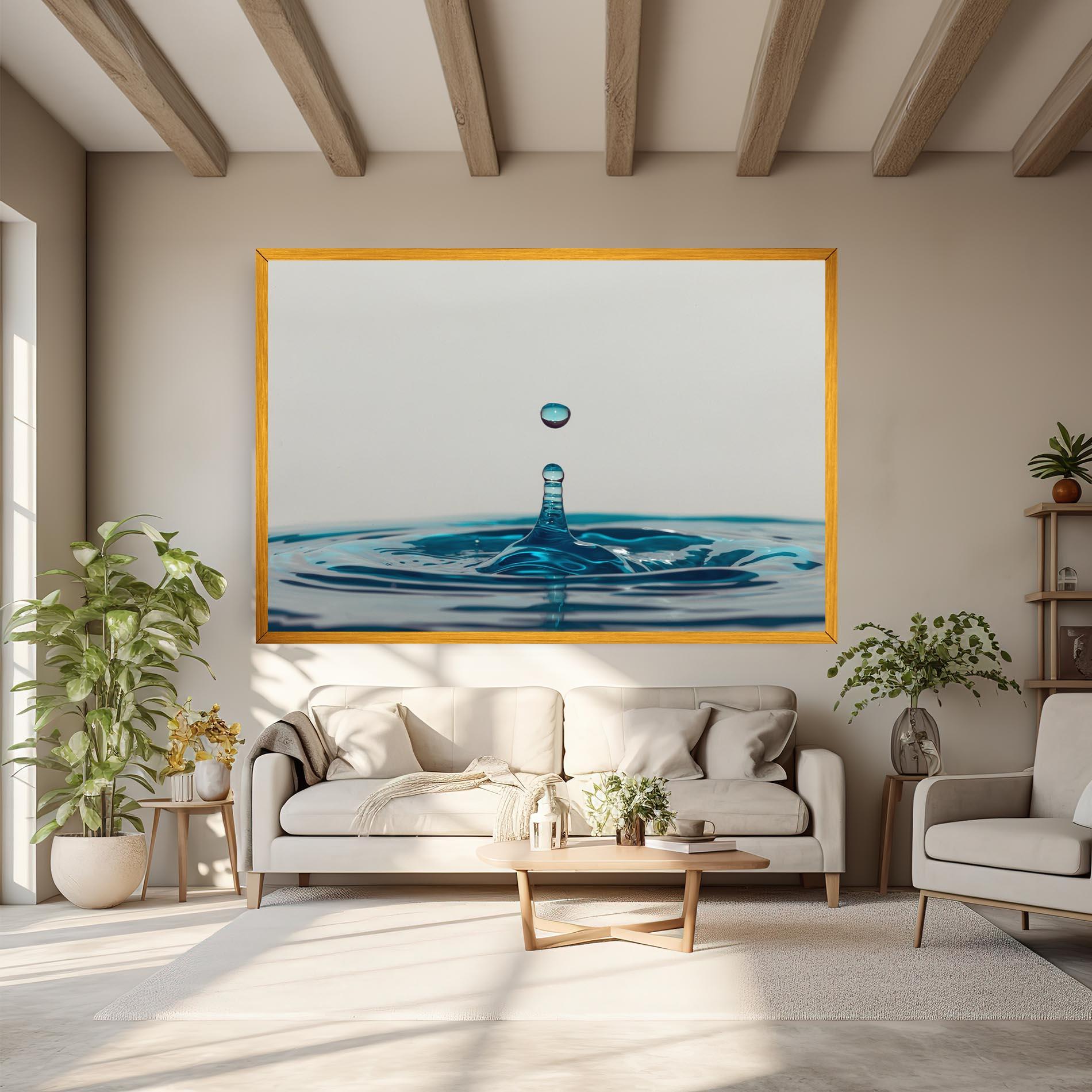 Vászonkép Blue Water Drop mockup 6