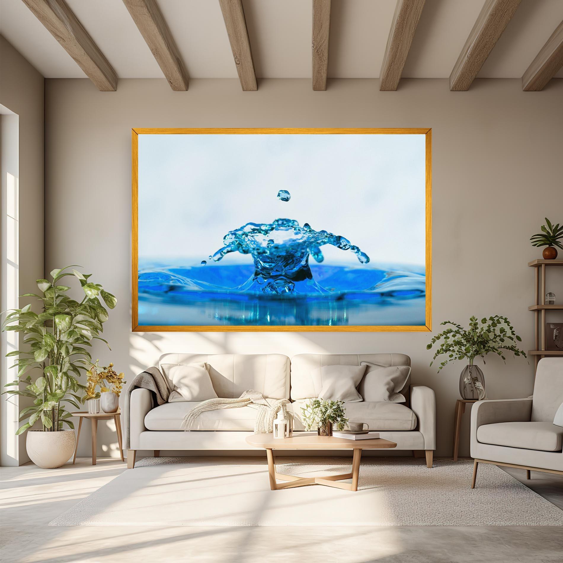 Vászonkép Blue Water Splash mockup 6