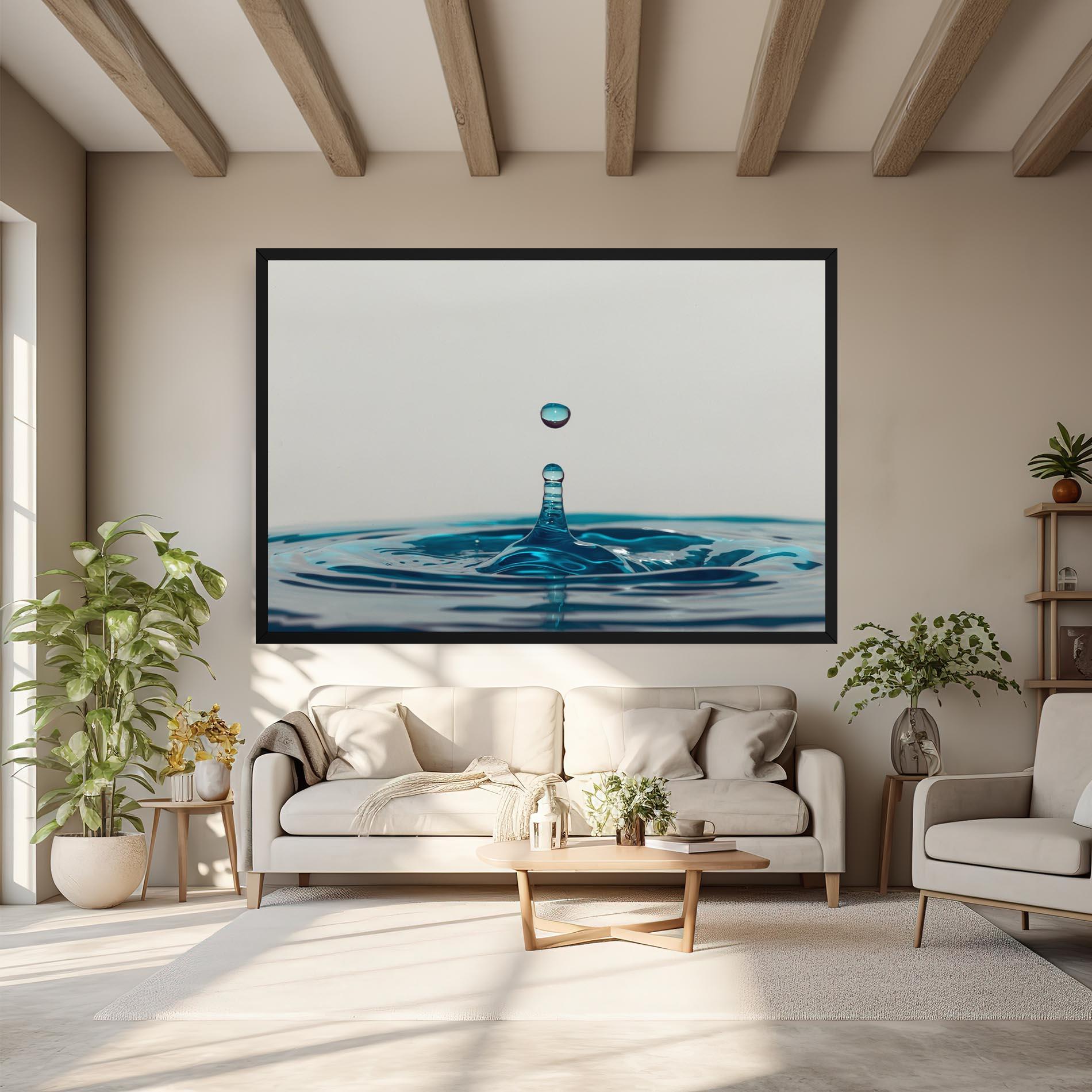 Vászonkép Blue Water Drop mockup 6