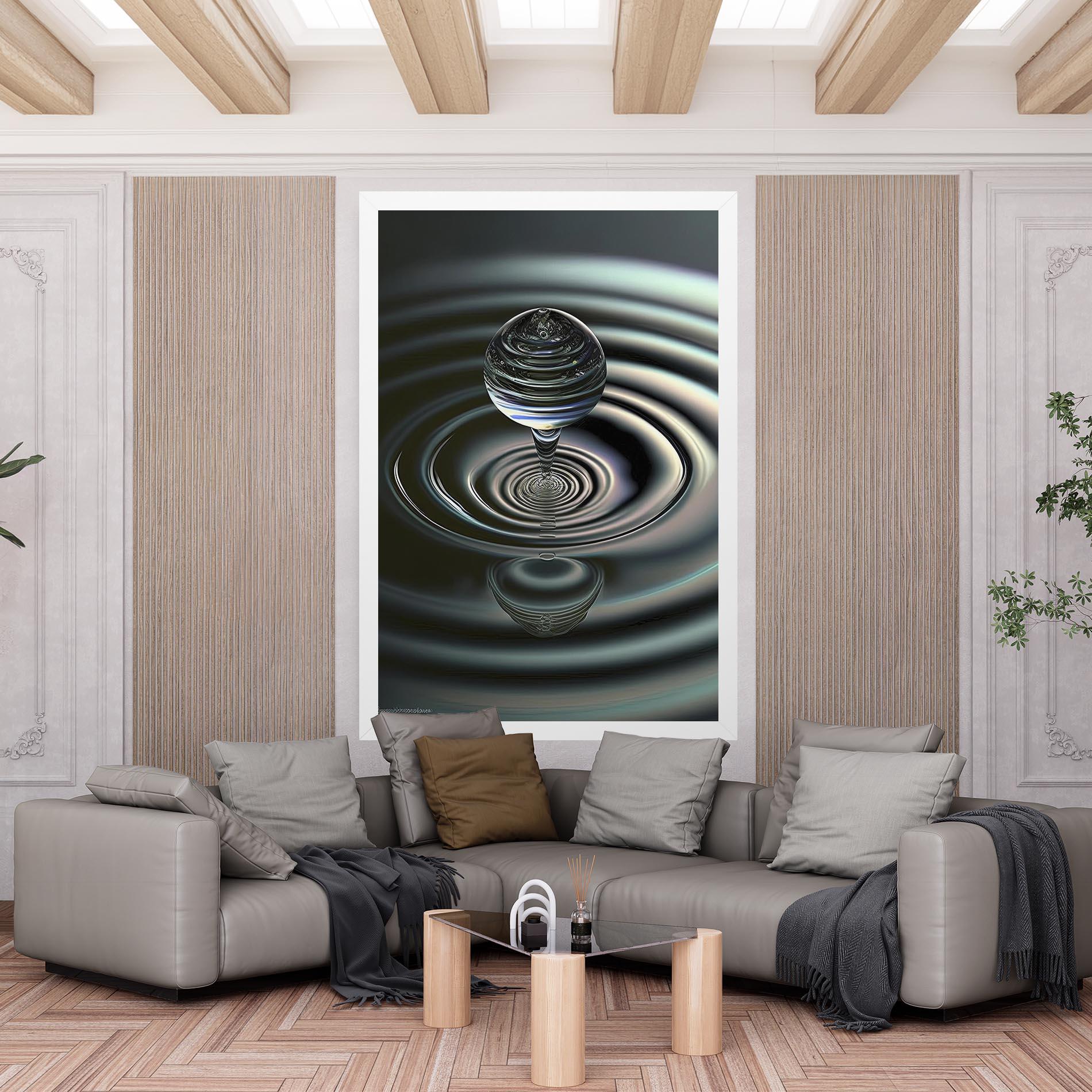 Vászonkép Beautiful Water Drop mockup 6