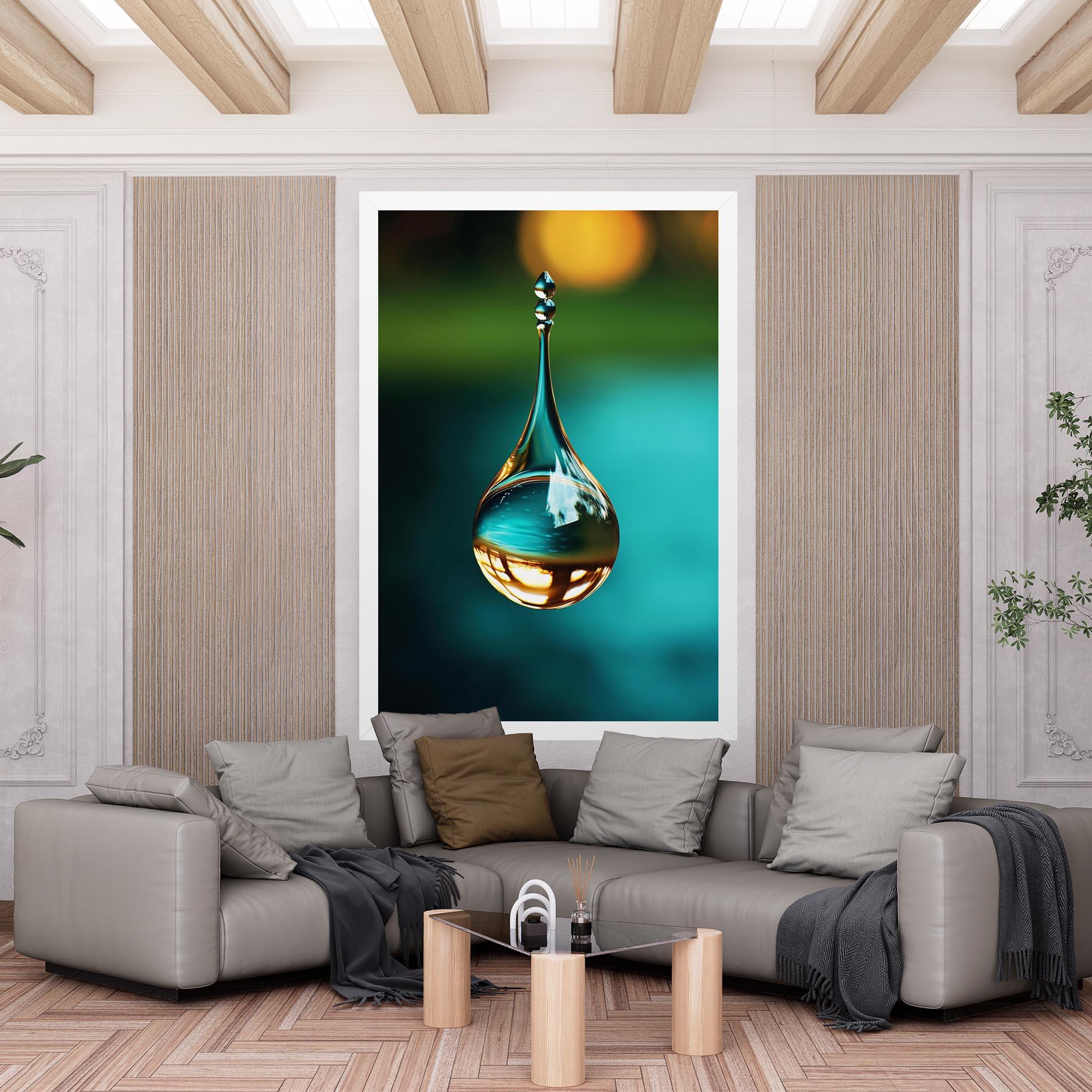 Vászonkép Big Green Drop mockup 6