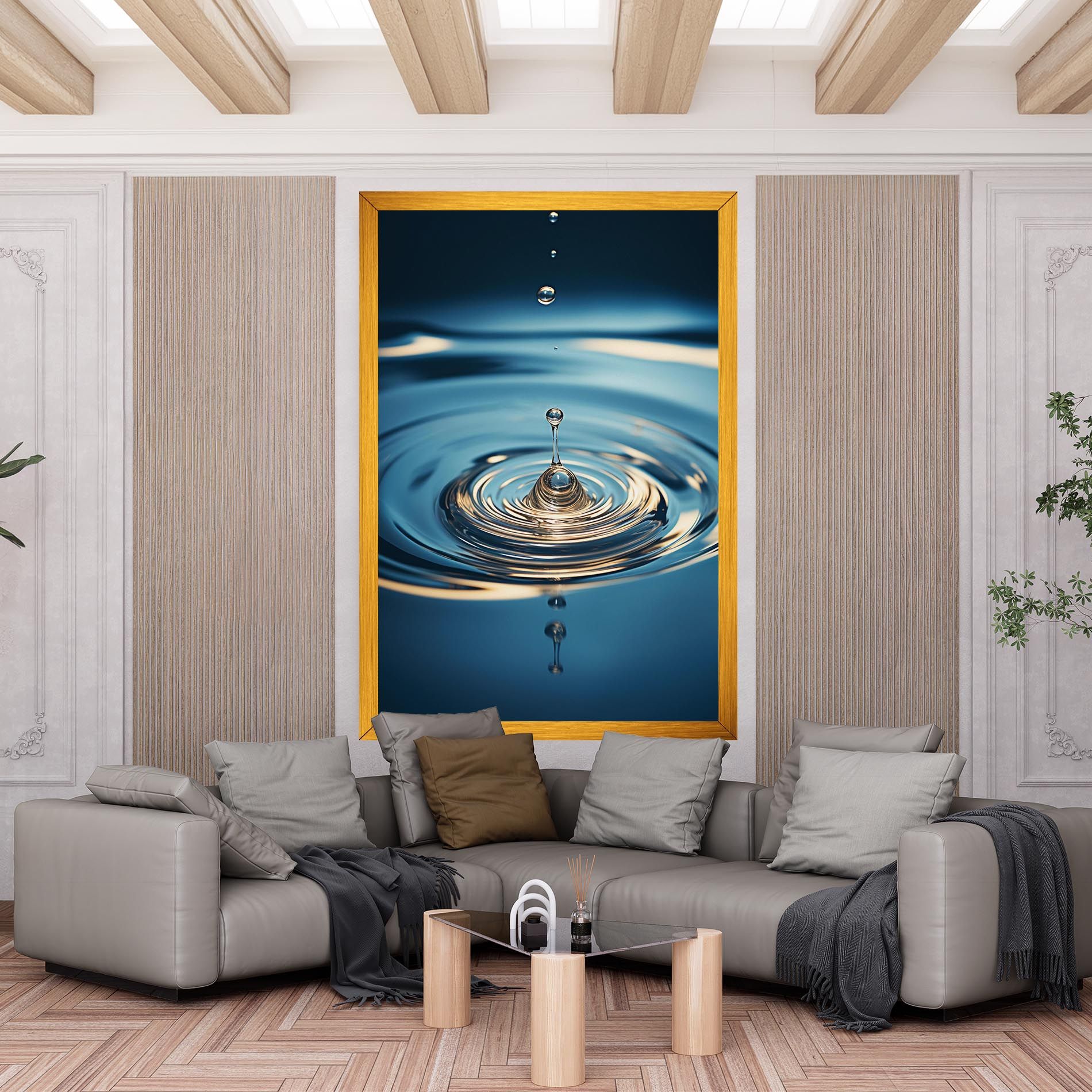 Cream Water Drop mockup 6