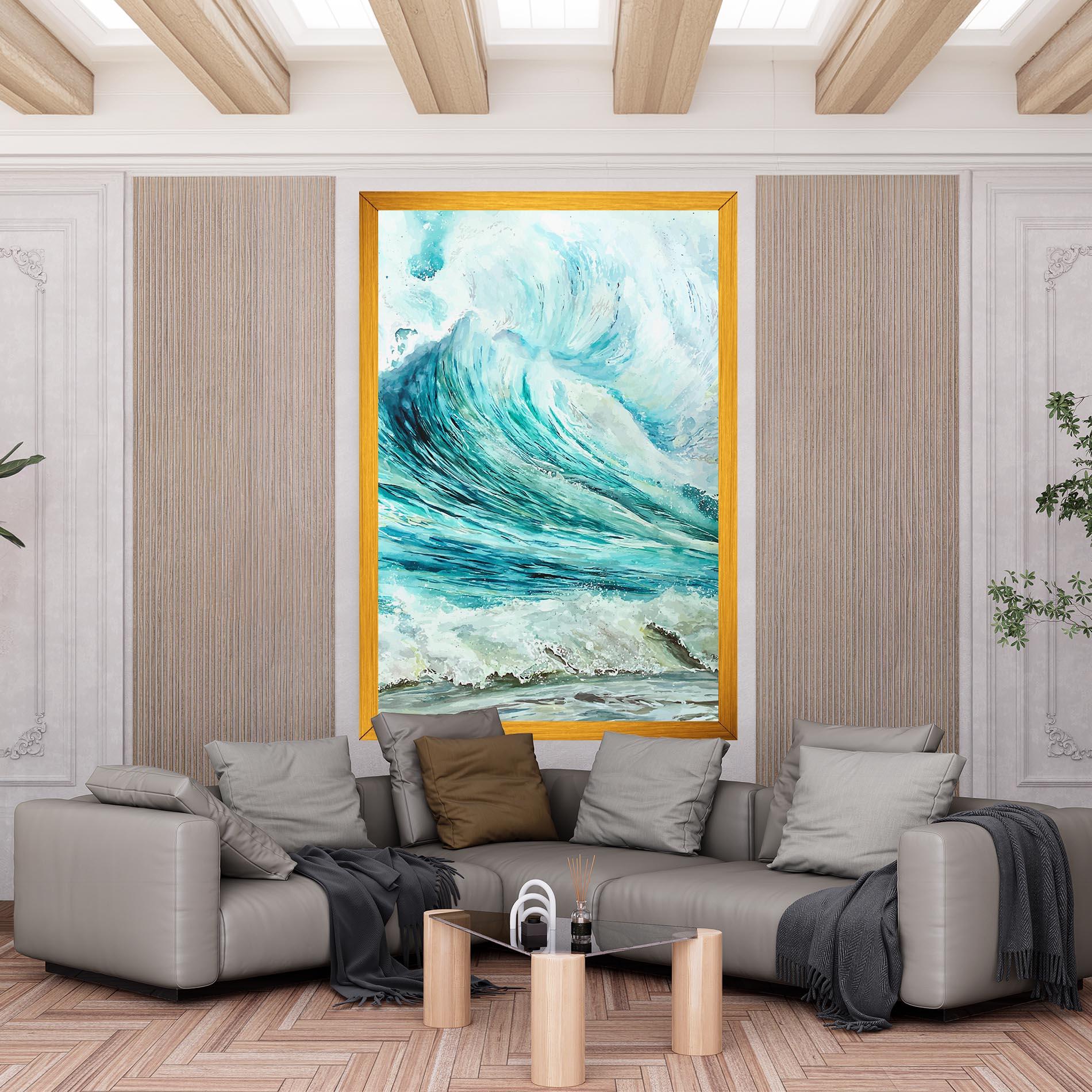 Vászonkép Sea Watercolor mockup 6