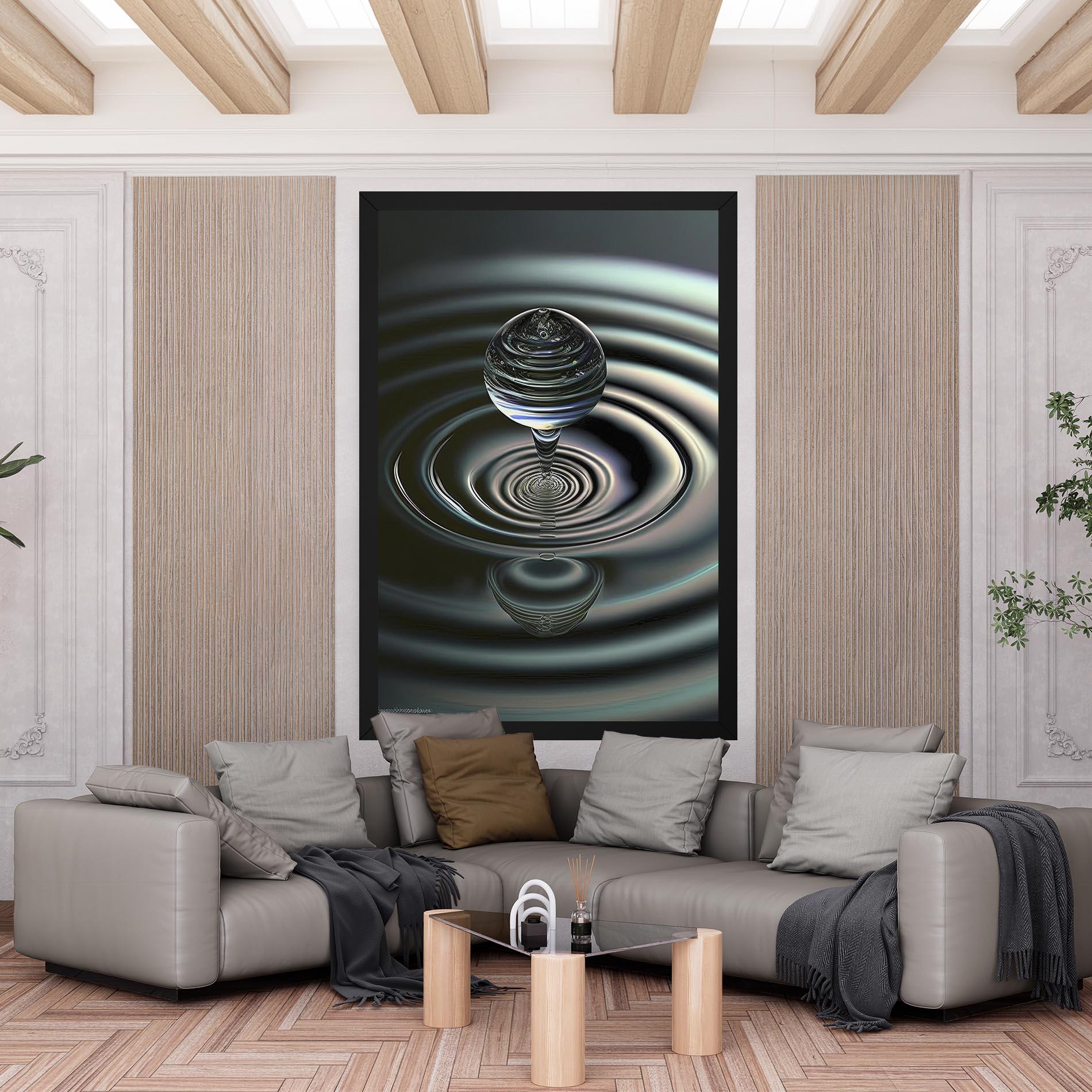 Vászonkép Beautiful Water Drop mockup 6