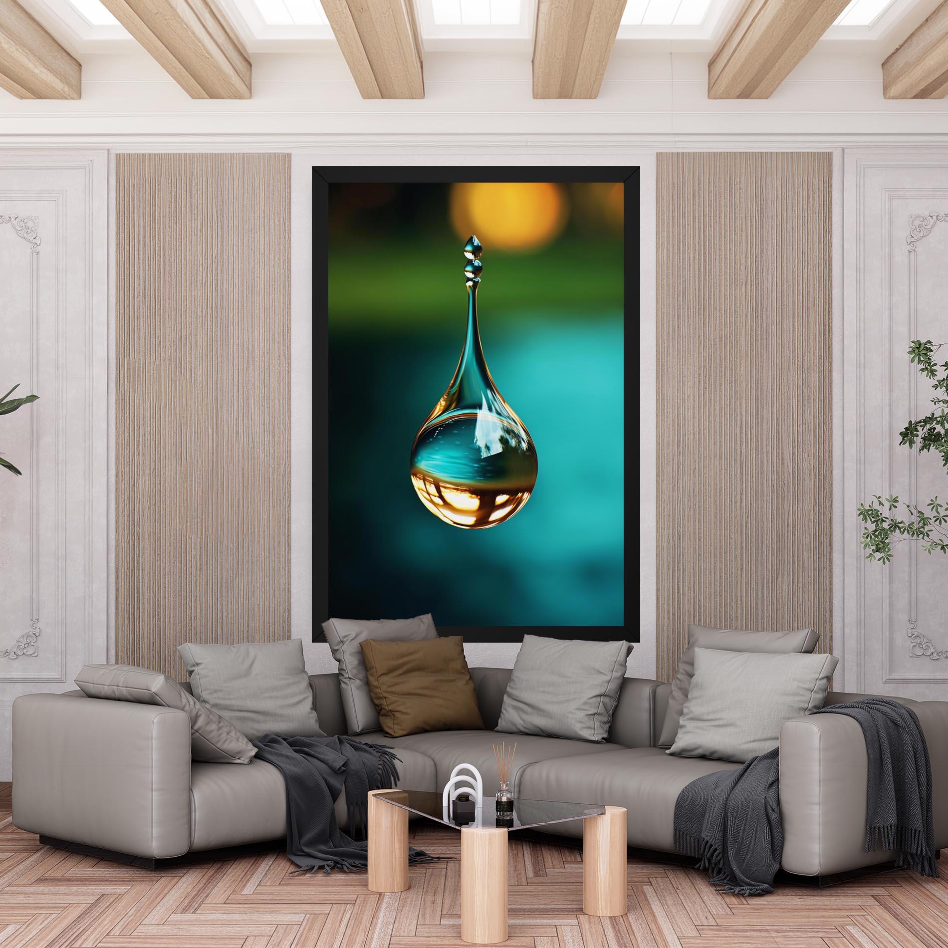 Vászonkép Big Green Drop mockup 6