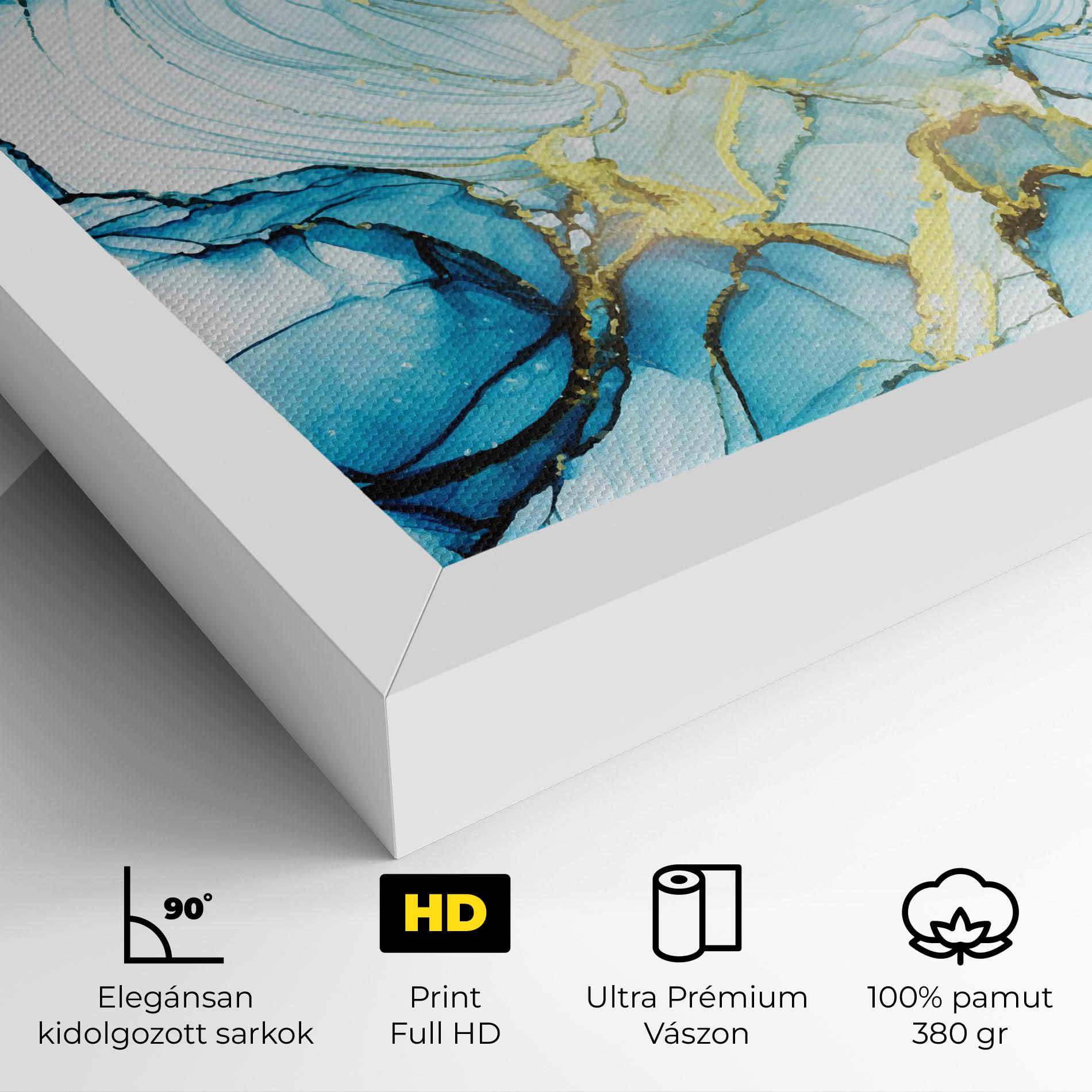 Vászonkép Artistic Gold Blue mockup 4