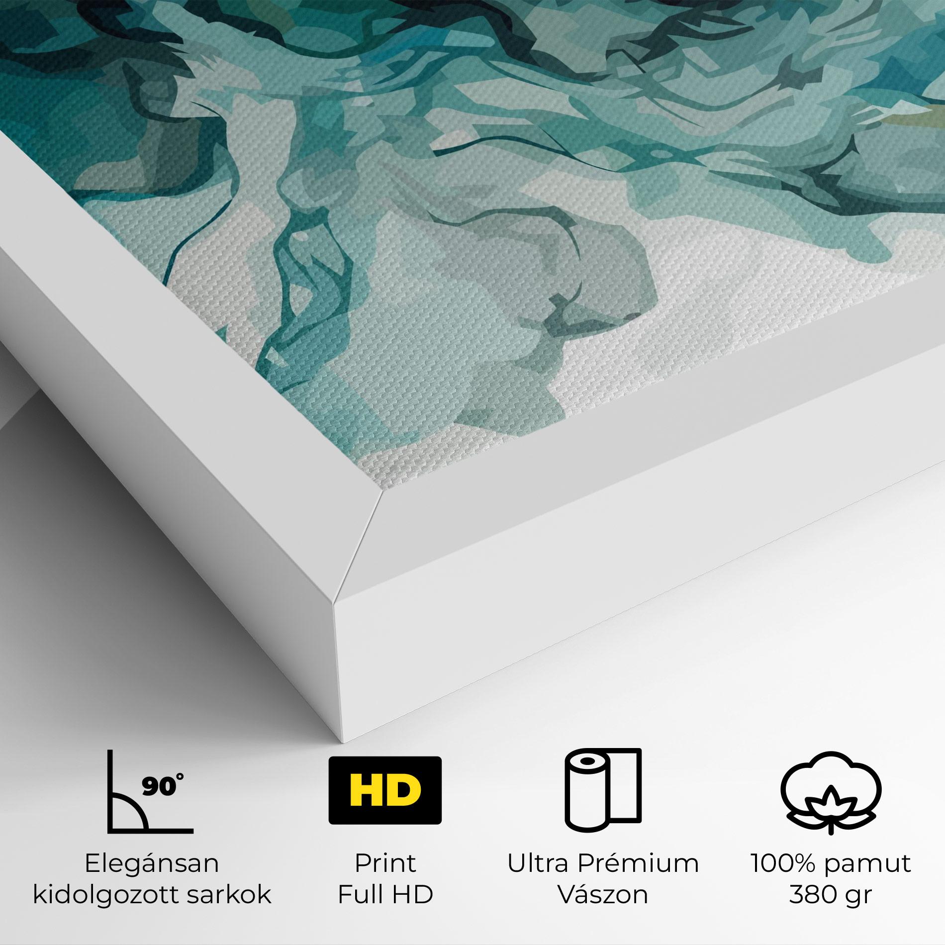 Vászonkép Blue Yellow Art mockup 4