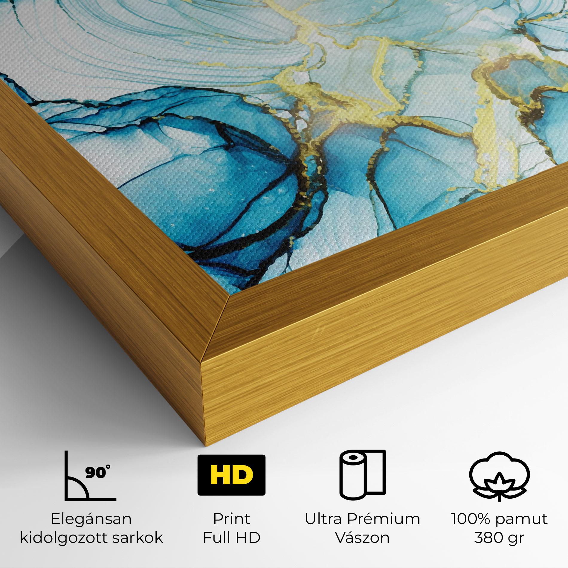 Vászonkép Artistic Gold Blue mockup 4