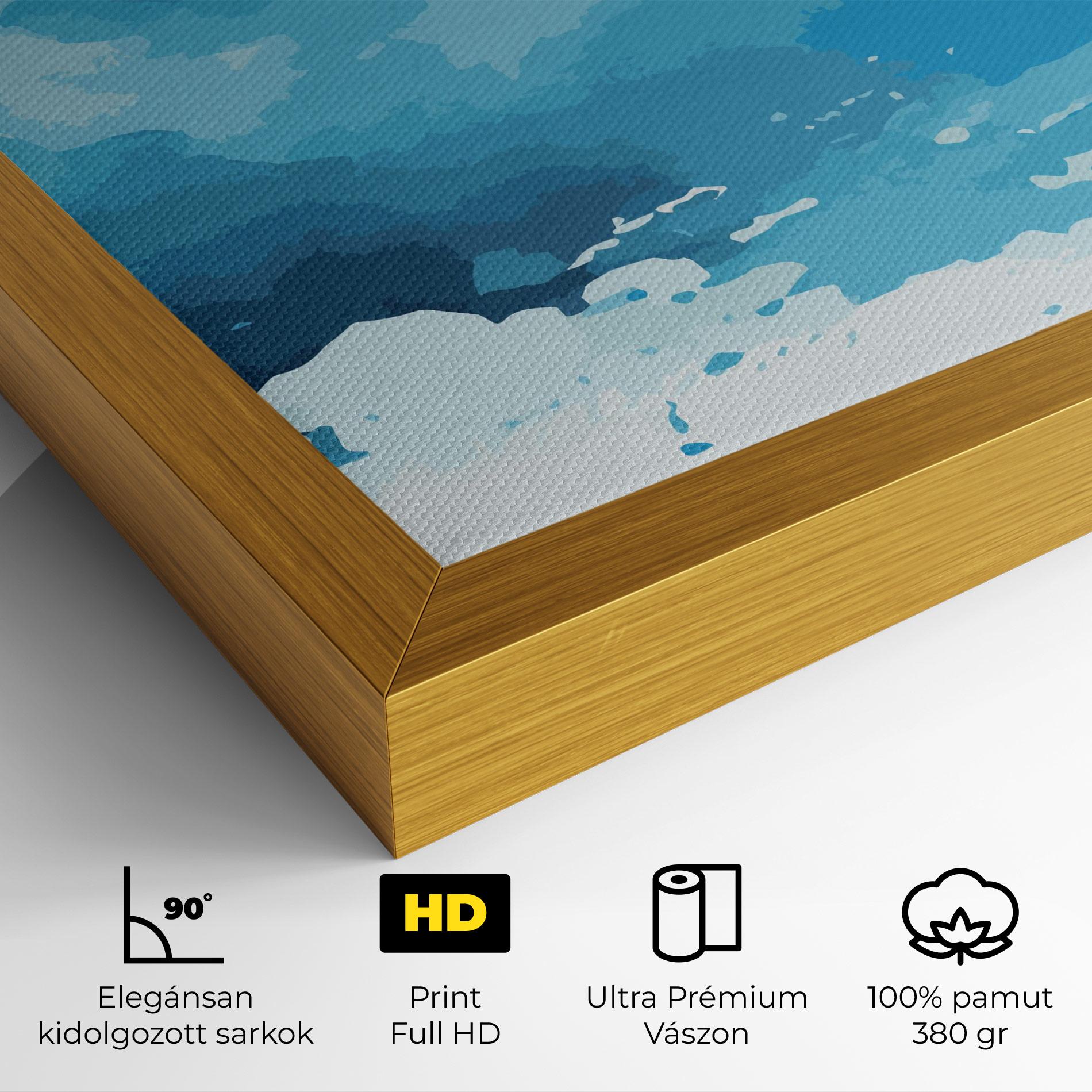 Vászonkép Blue Water Art mockup 4