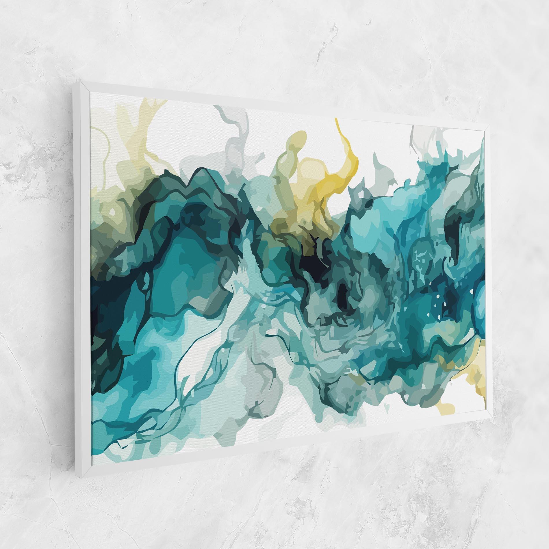 Vászonkép Blue Yellow Art mockup 1