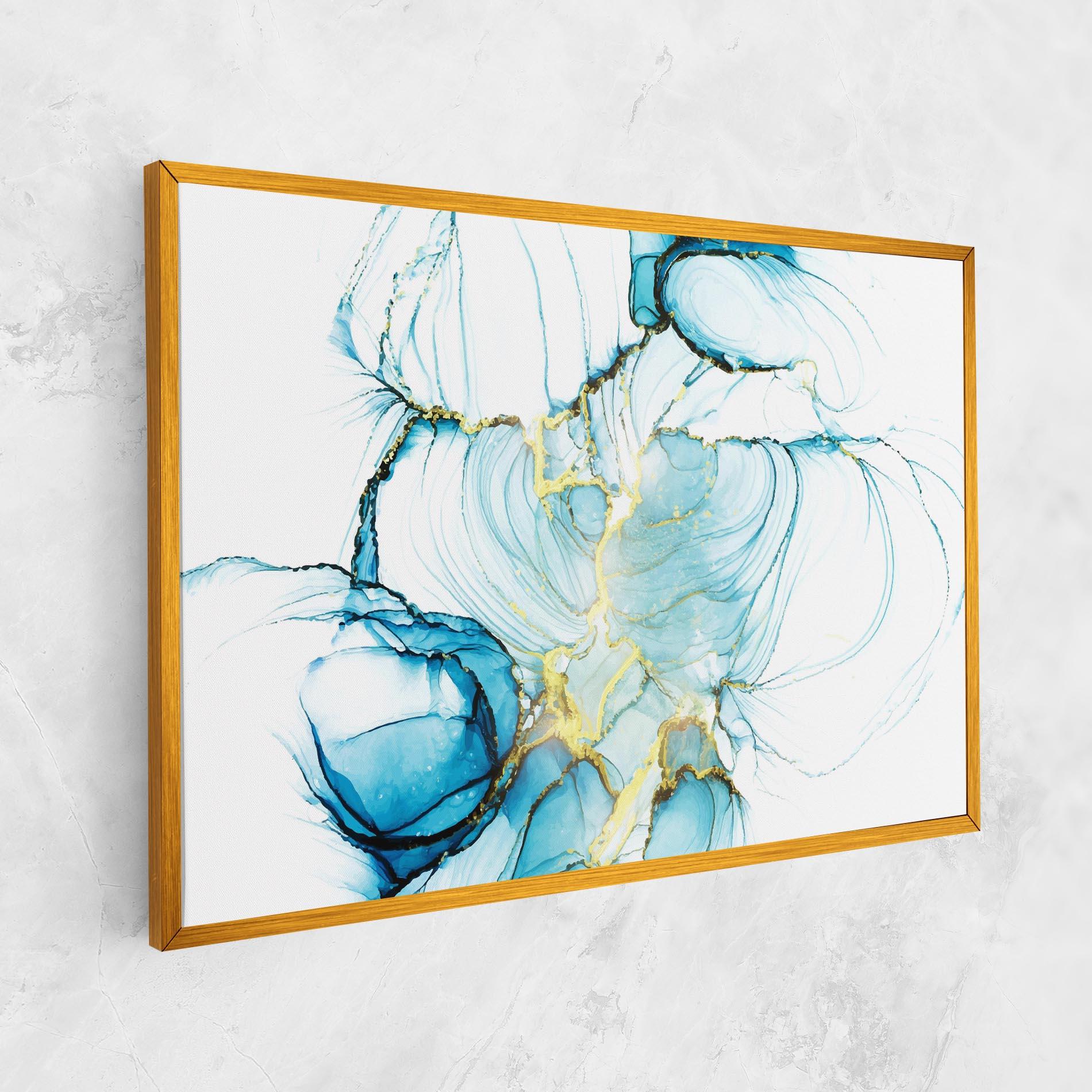 Vászonkép Artistic Gold Blue mockup 1