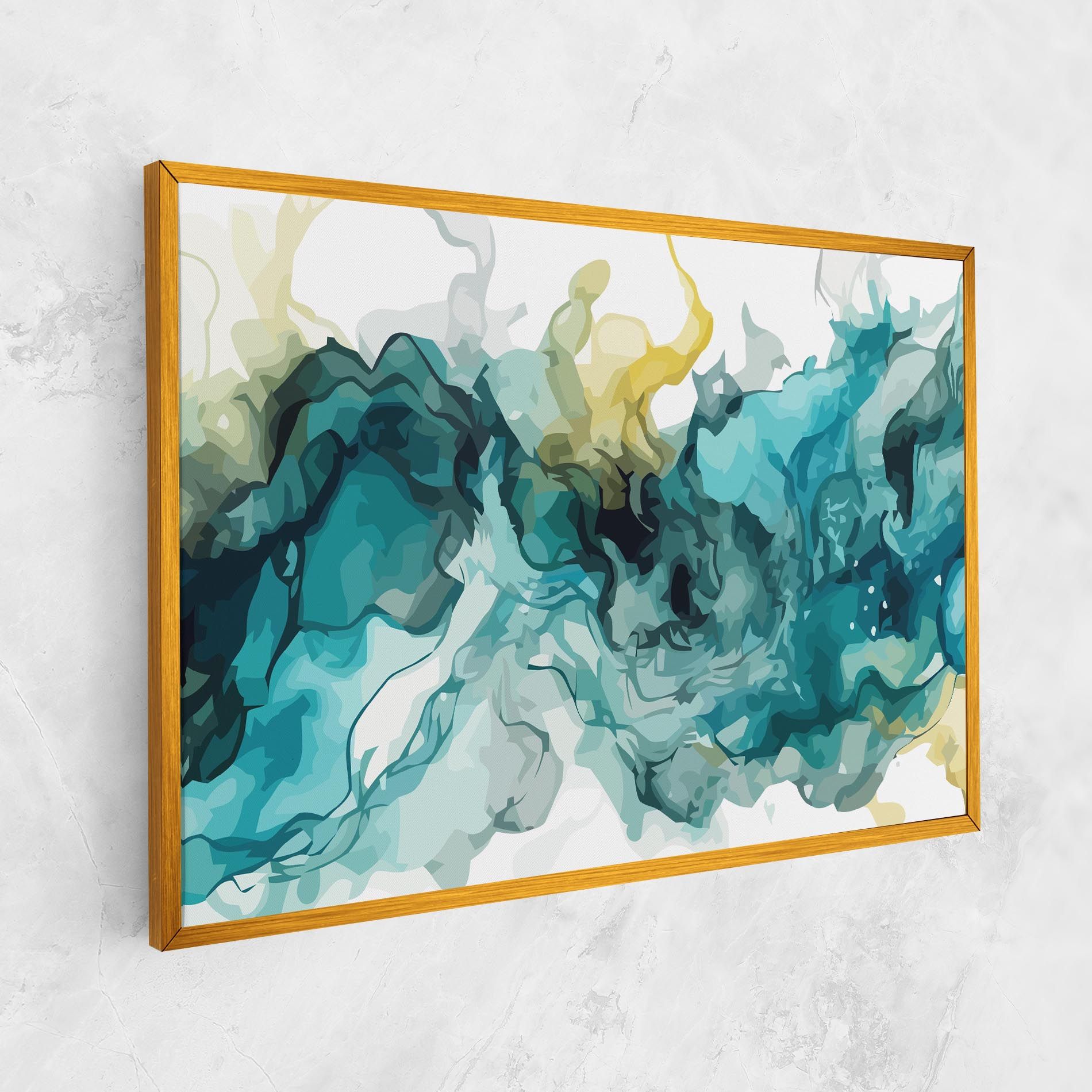 Blue Yellow Art mockup 1