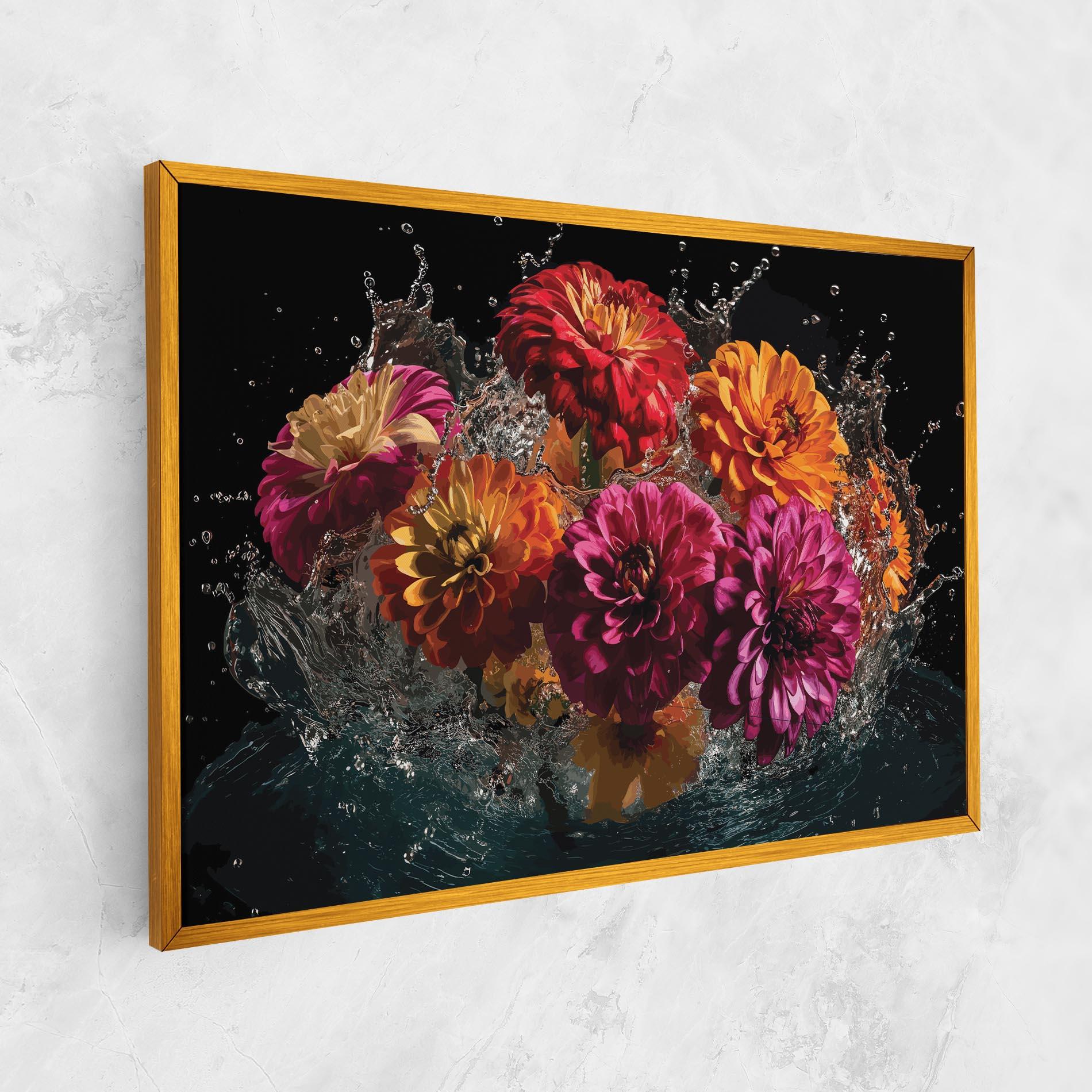 Vászonkép Flower Water Splash mockup 1