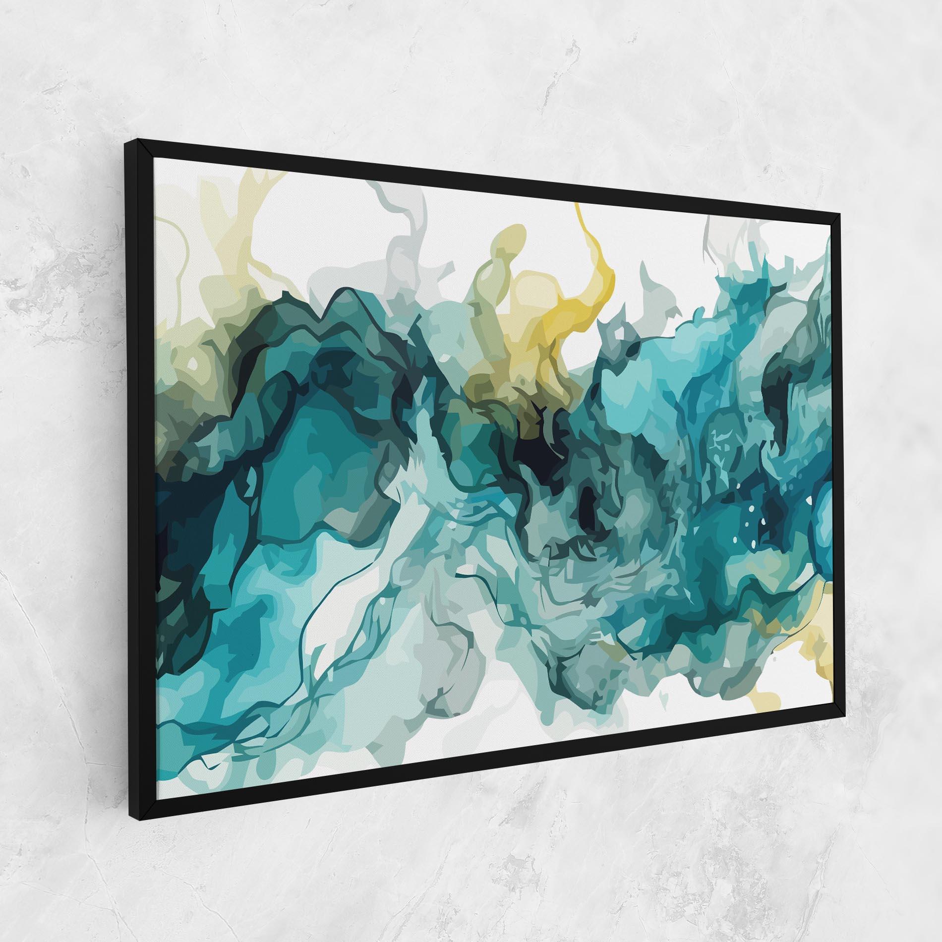 Vászonkép Blue Yellow Art mockup 1