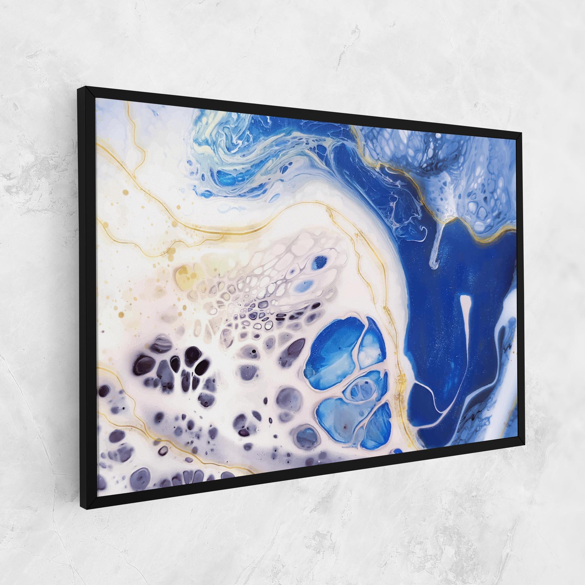 Vászonkép Water Gold Blue Marble mockup 1