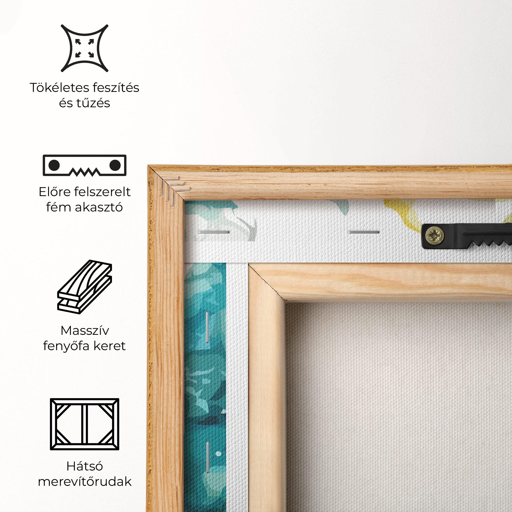 Vászonkép Blue Yellow Art mockup 5