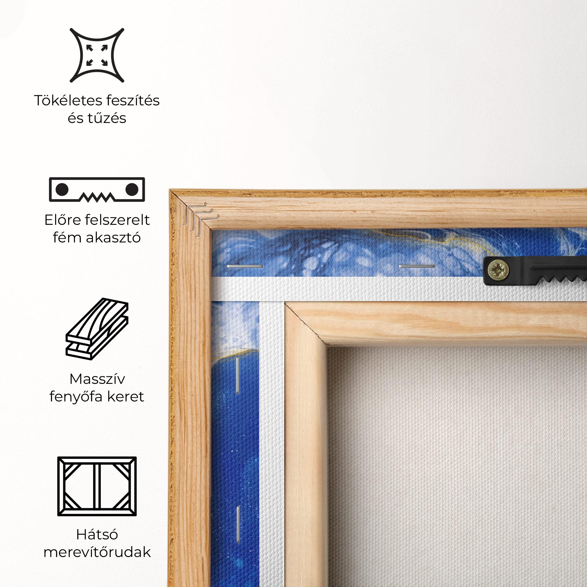 Vászonkép Water Gold Blue Marble mockup 5