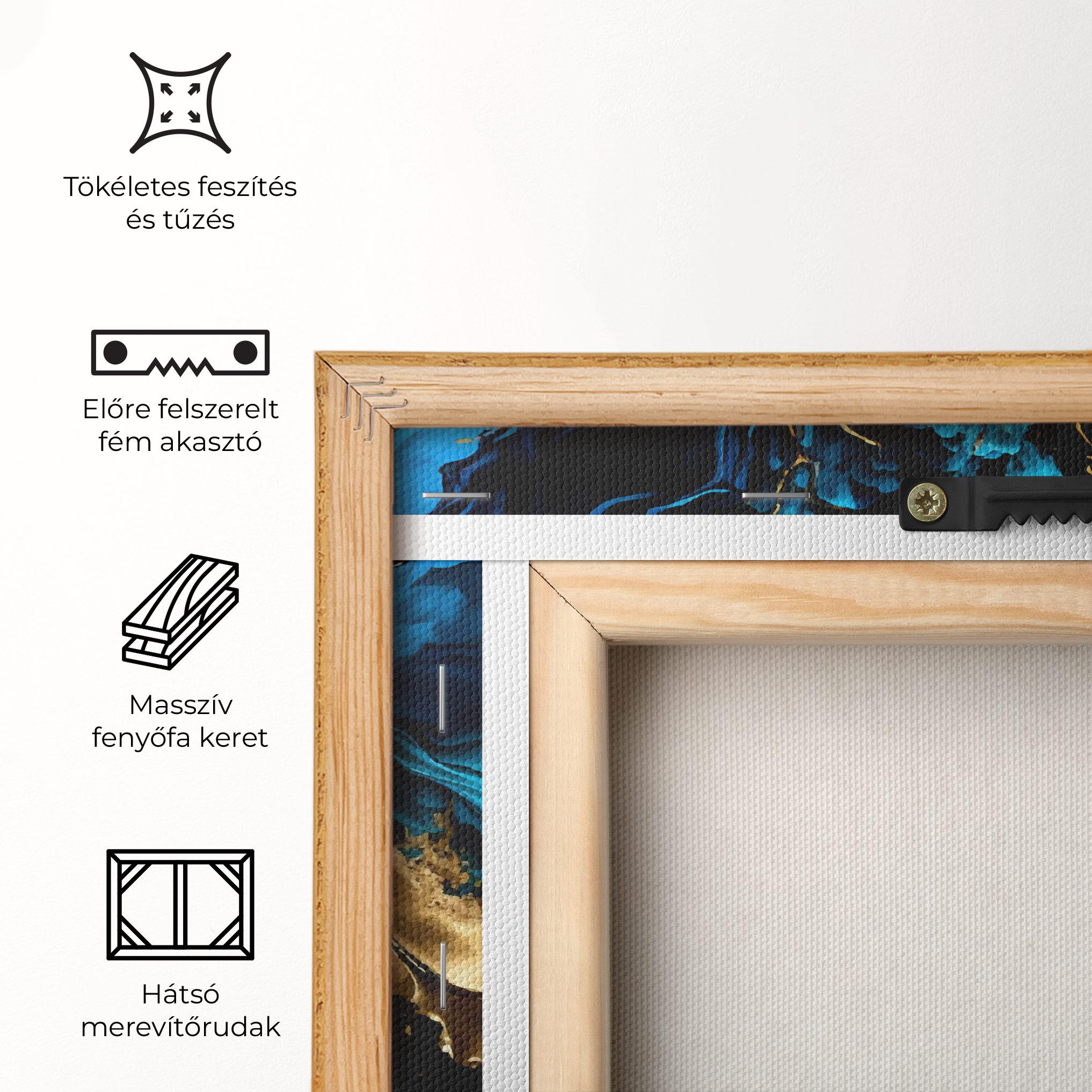 Vászonkép White Black Wave mockup 5