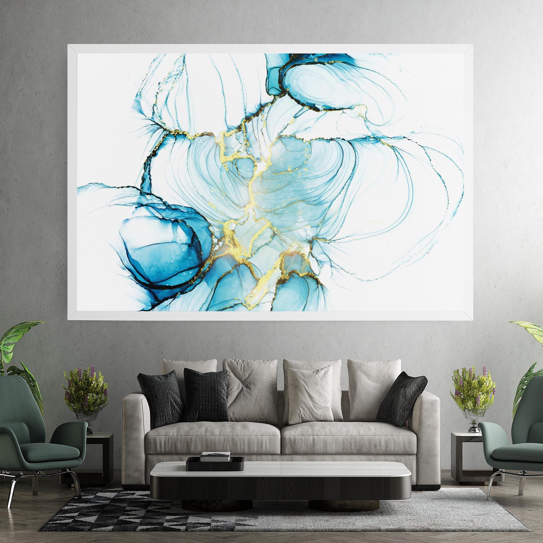 Vászonkép Artistic Gold Blue mockup 7