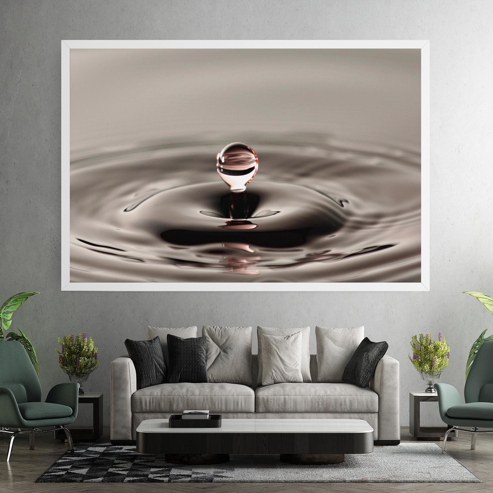 Vászonkép Close Red Water Drop mockup 7