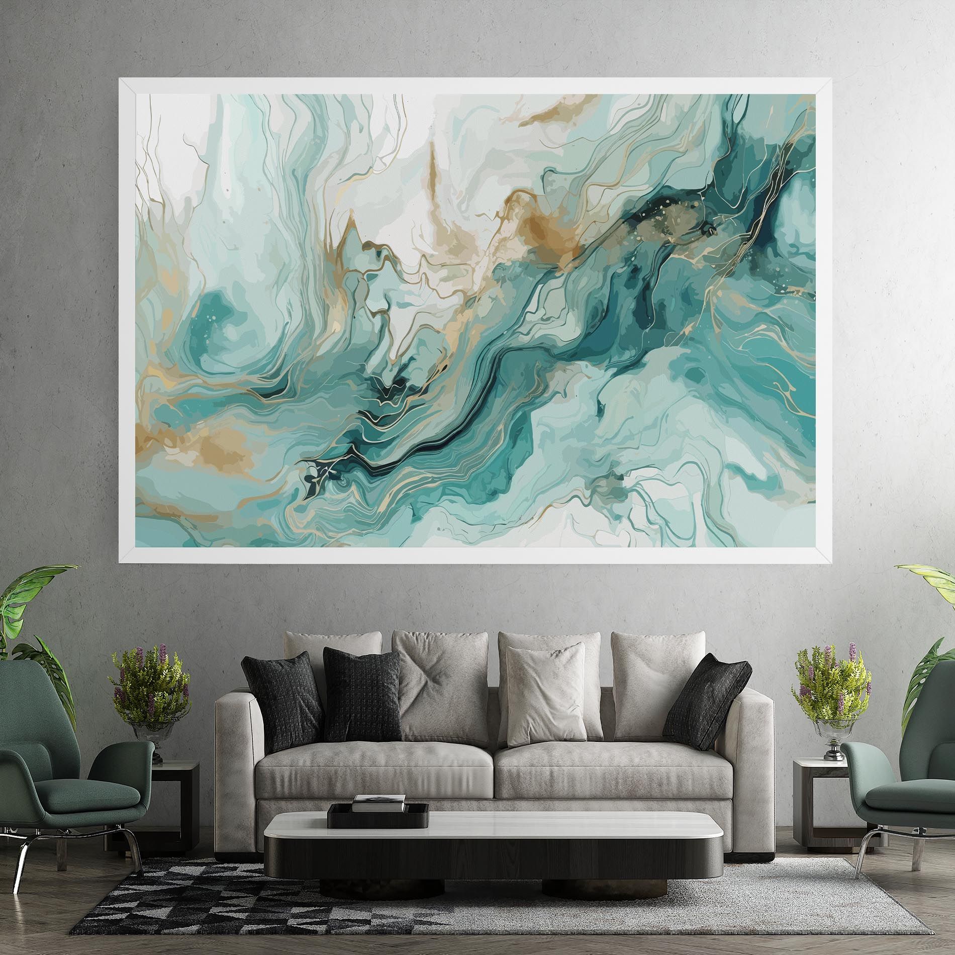 Green Gold Water mockup 7