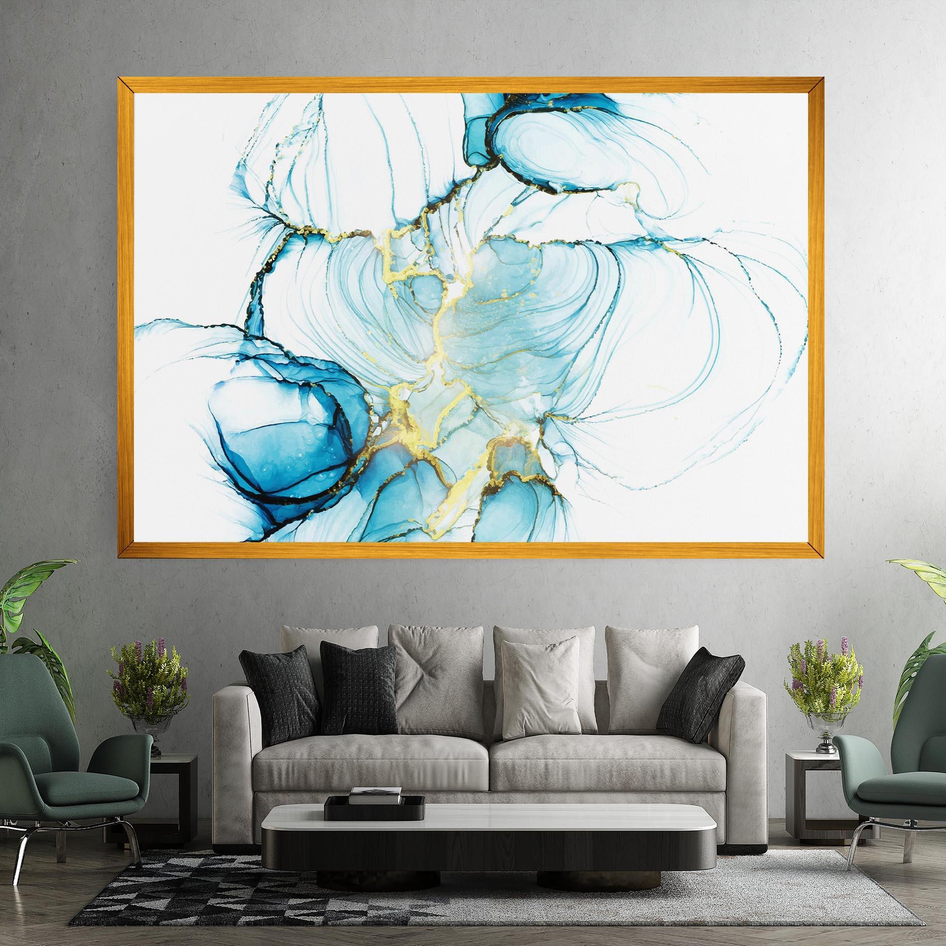 Vászonkép Artistic Gold Blue mockup 7