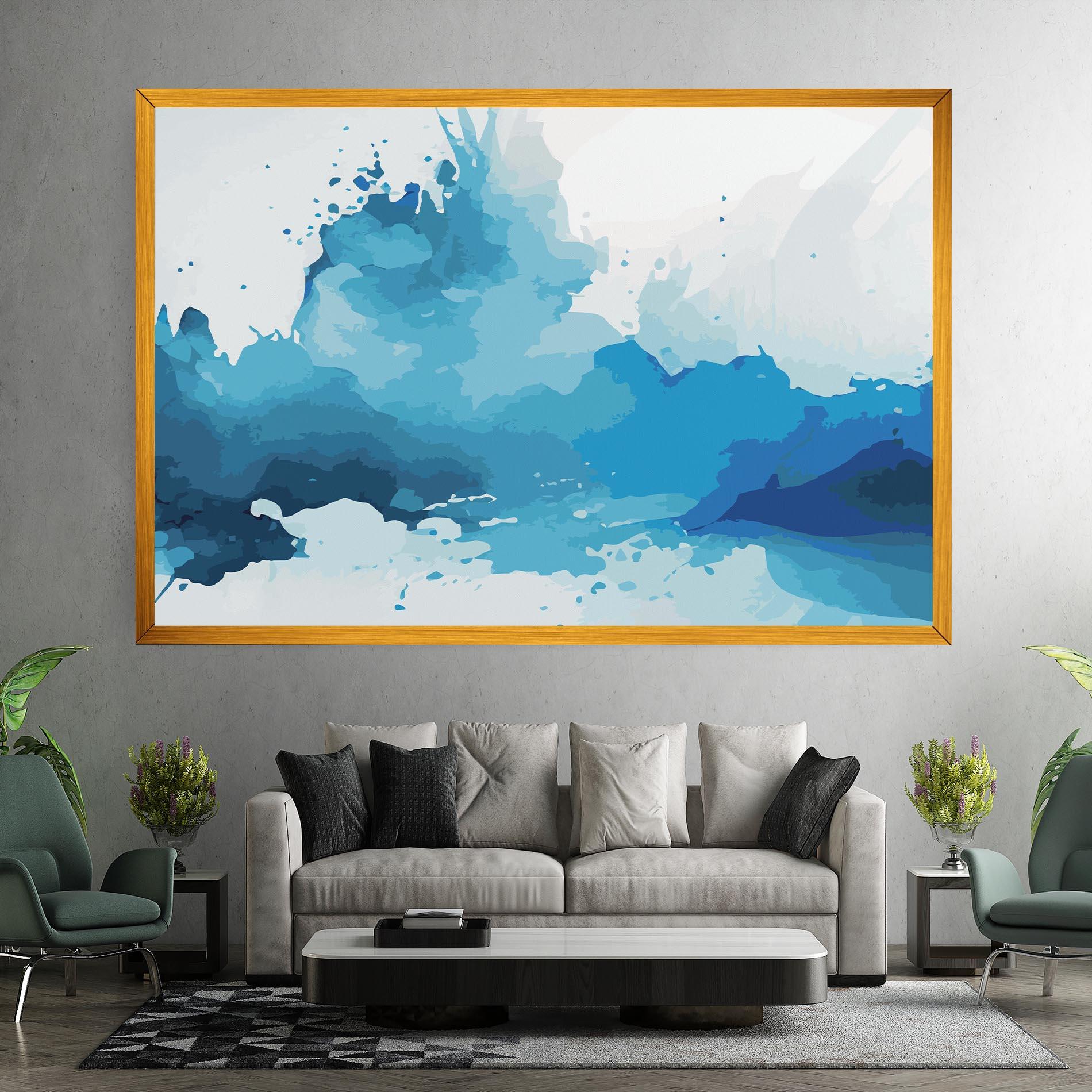 Vászonkép Blue Water Art mockup 7