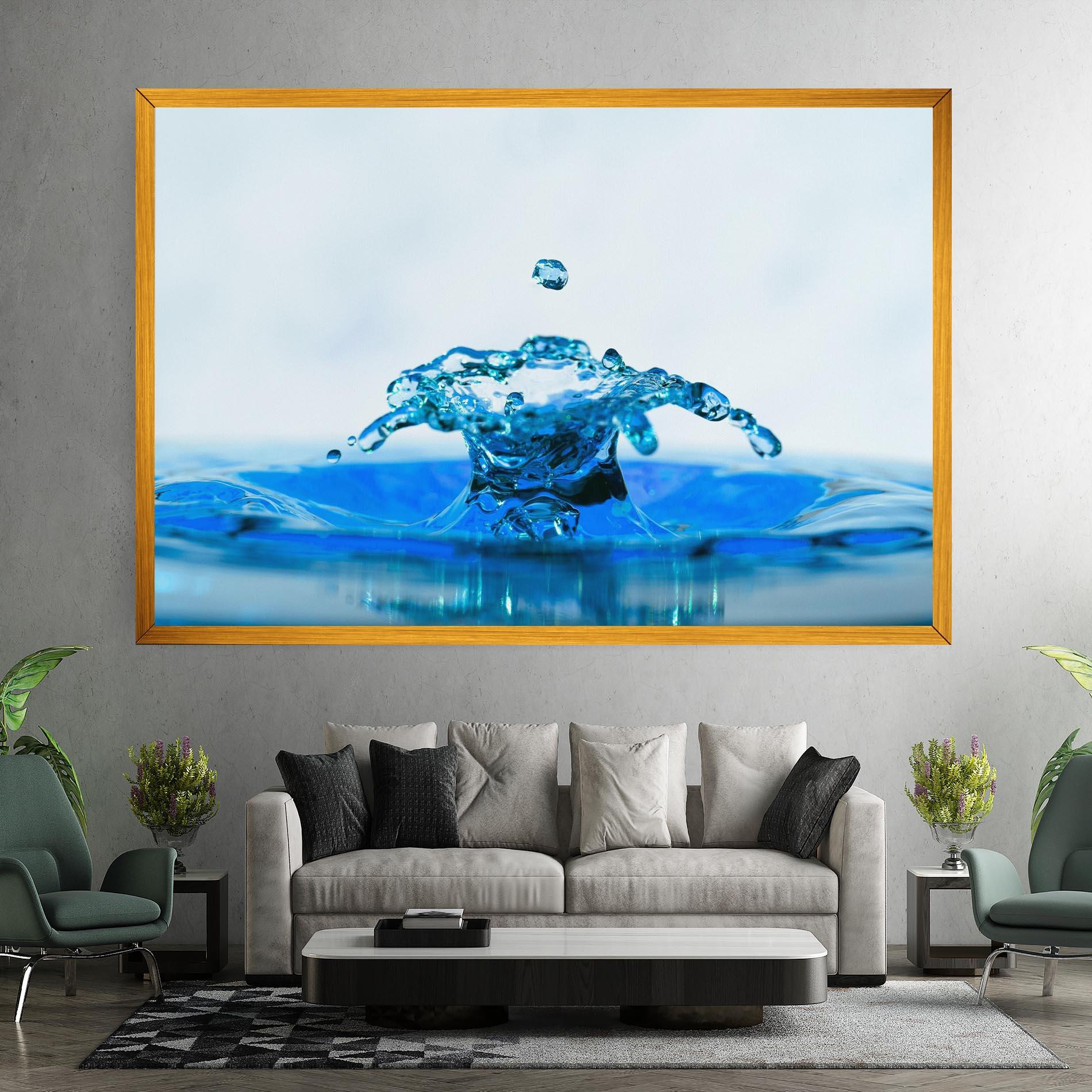 Vászonkép Blue Water Splash mockup 7
