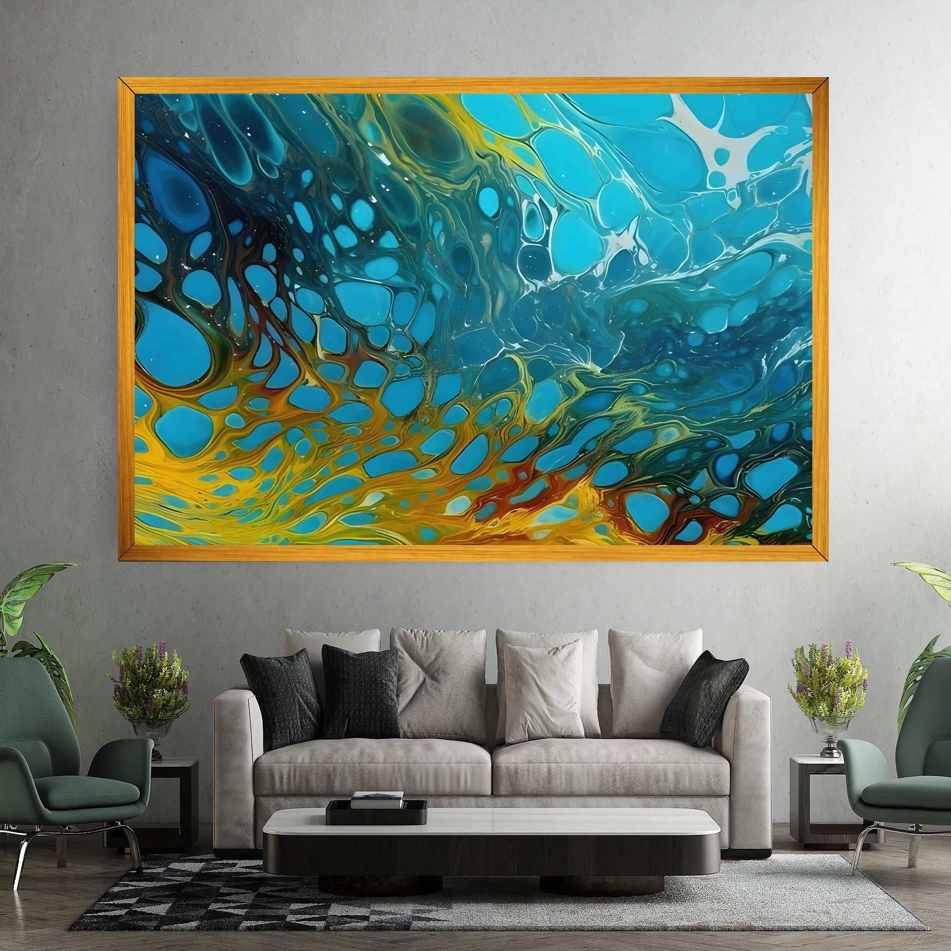 Vászonkép Yellow Green Ocean mockup 7