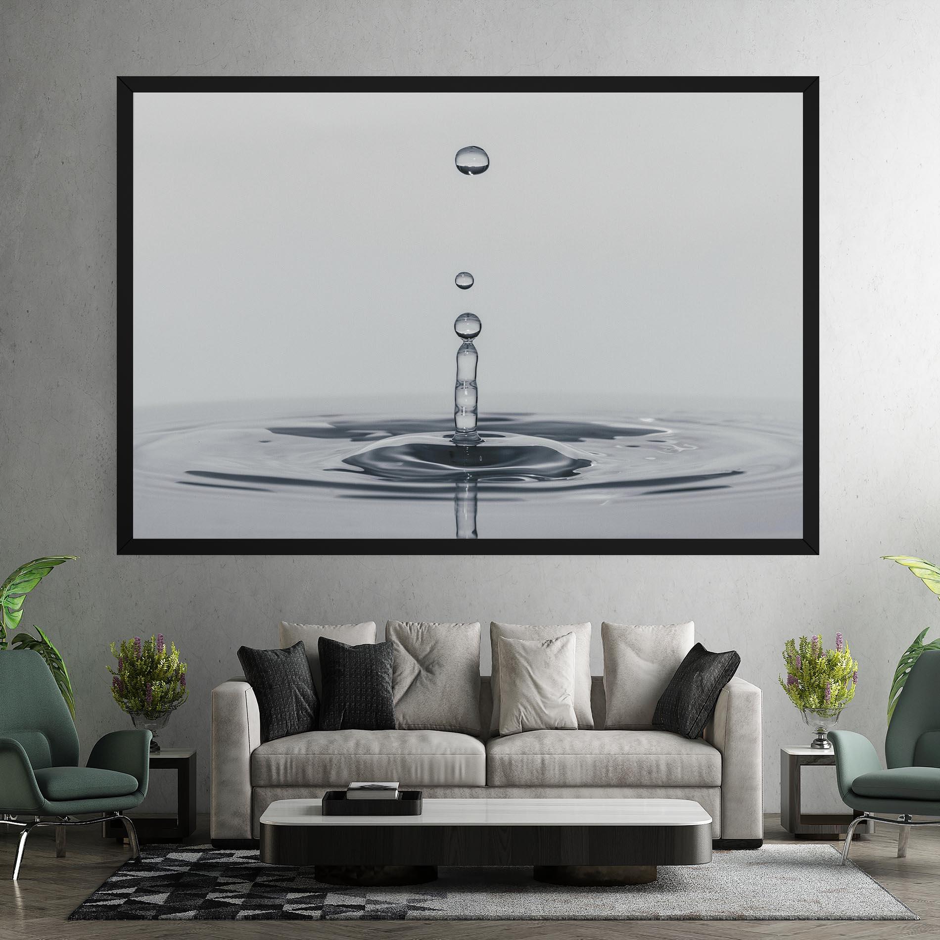 Vászonkép Grey Water Drop mockup 7
