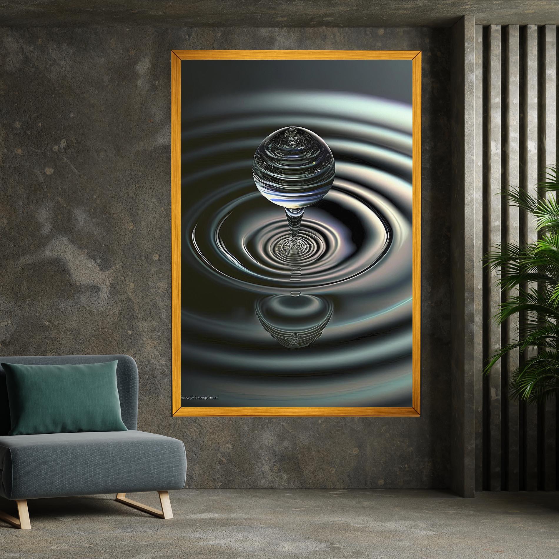 Vászonkép Beautiful Water Drop mockup 7